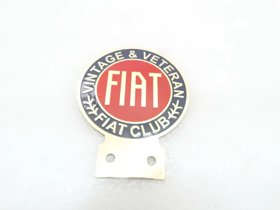 Vintage Fiat Car Club Brass Badge/Logo/Emblem