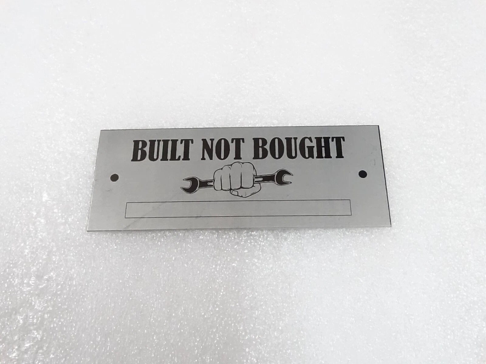DATA PLATE FITS TO BUILT NOT BOUGHT PROJECT CUSTOM TEXT #V219-7
