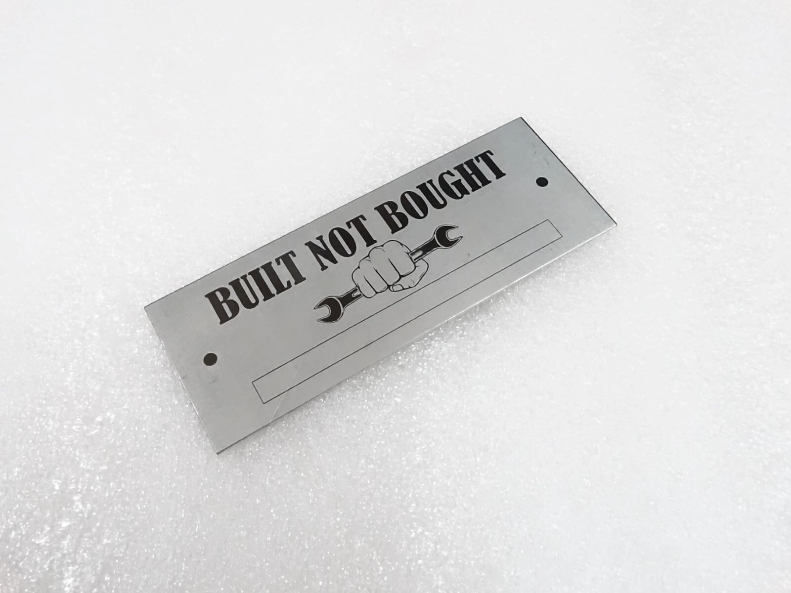 DATA PLATE FITS TO BUILT NOT BOUGHT PROJECT CUSTOM TEXT #V219-7