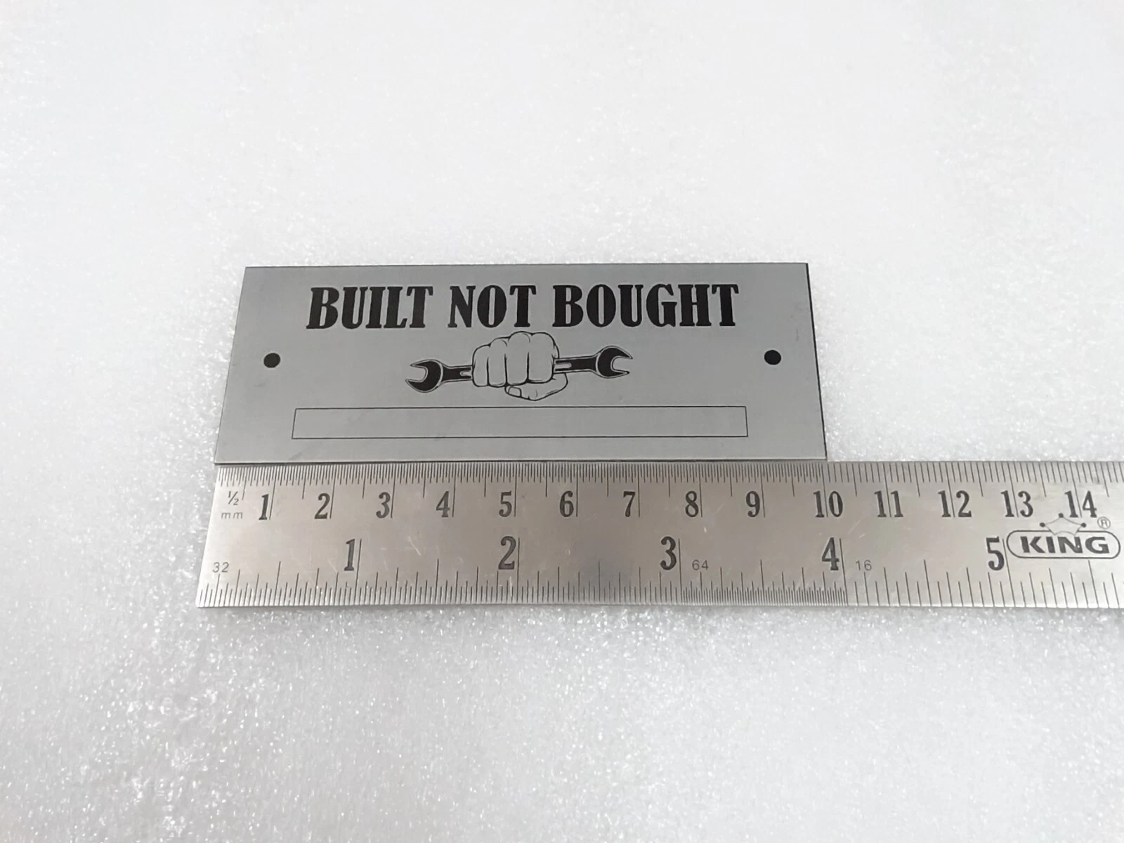 DATA PLATE FITS TO BUILT NOT BOUGHT PROJECT CUSTOM TEXT #V219-7