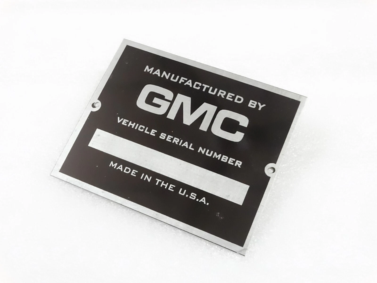 DATA PLATE FITS TO VINTAGE GMC CAR #V232-7