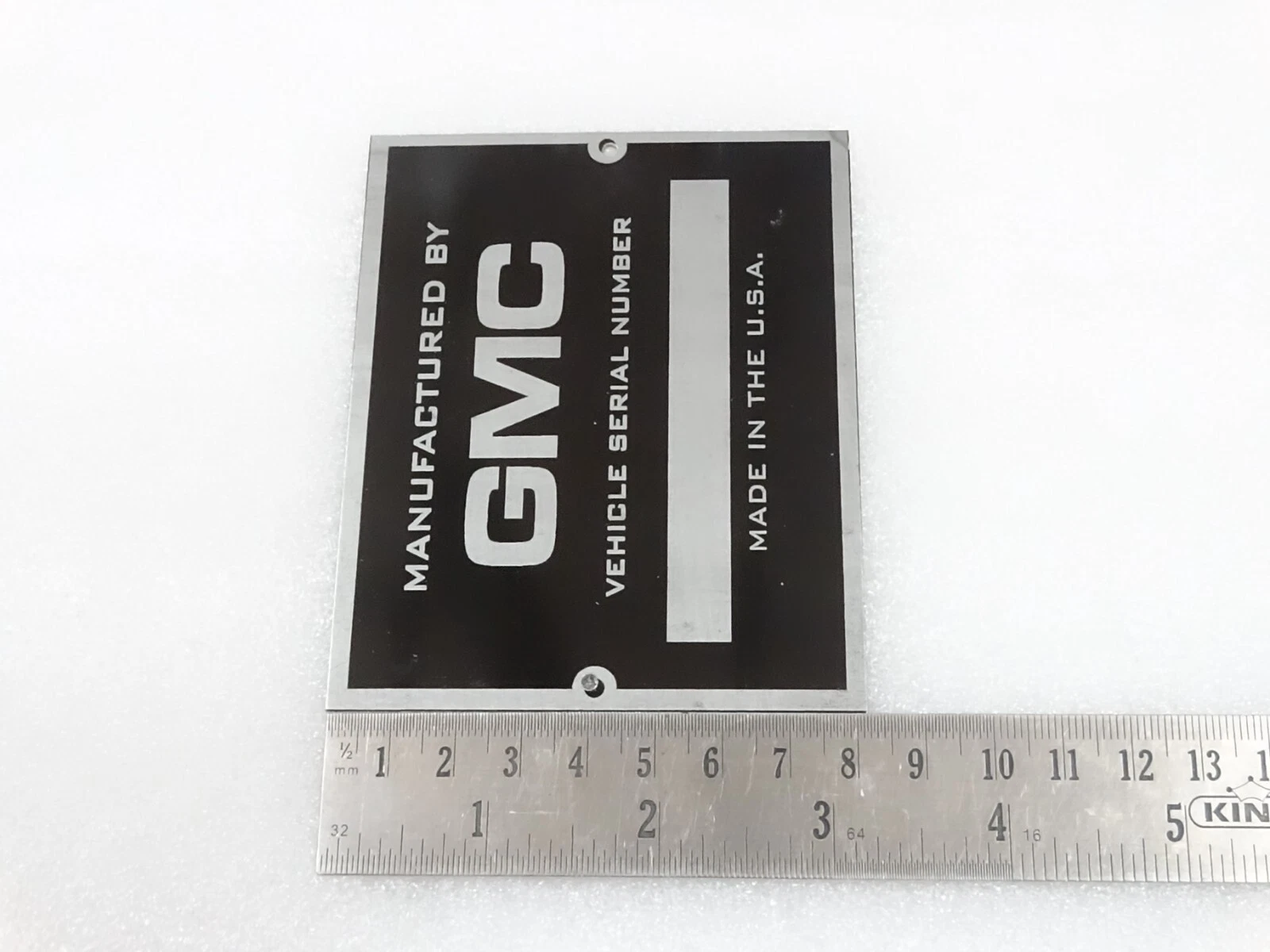 DATA PLATE FITS TO VINTAGE GMC CAR #V232-7
