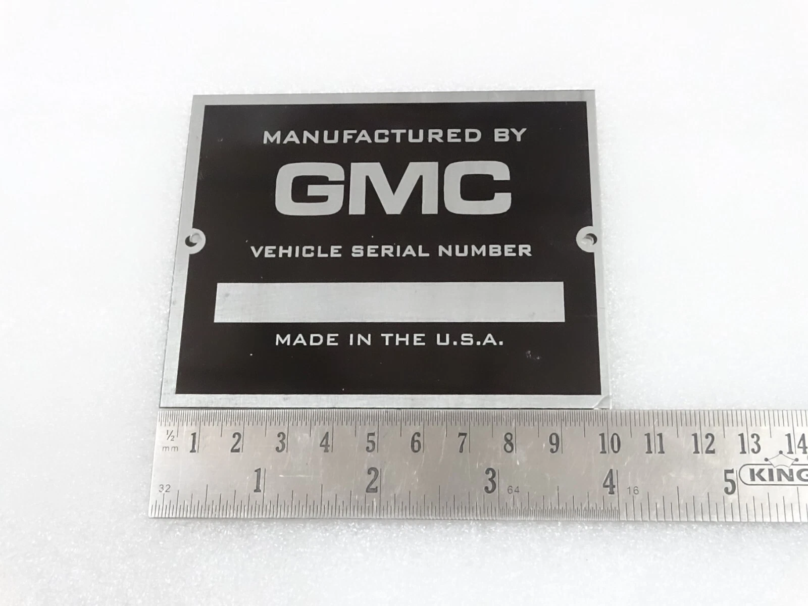 DATA PLATE FITS TO VINTAGE GMC CAR #V232-7