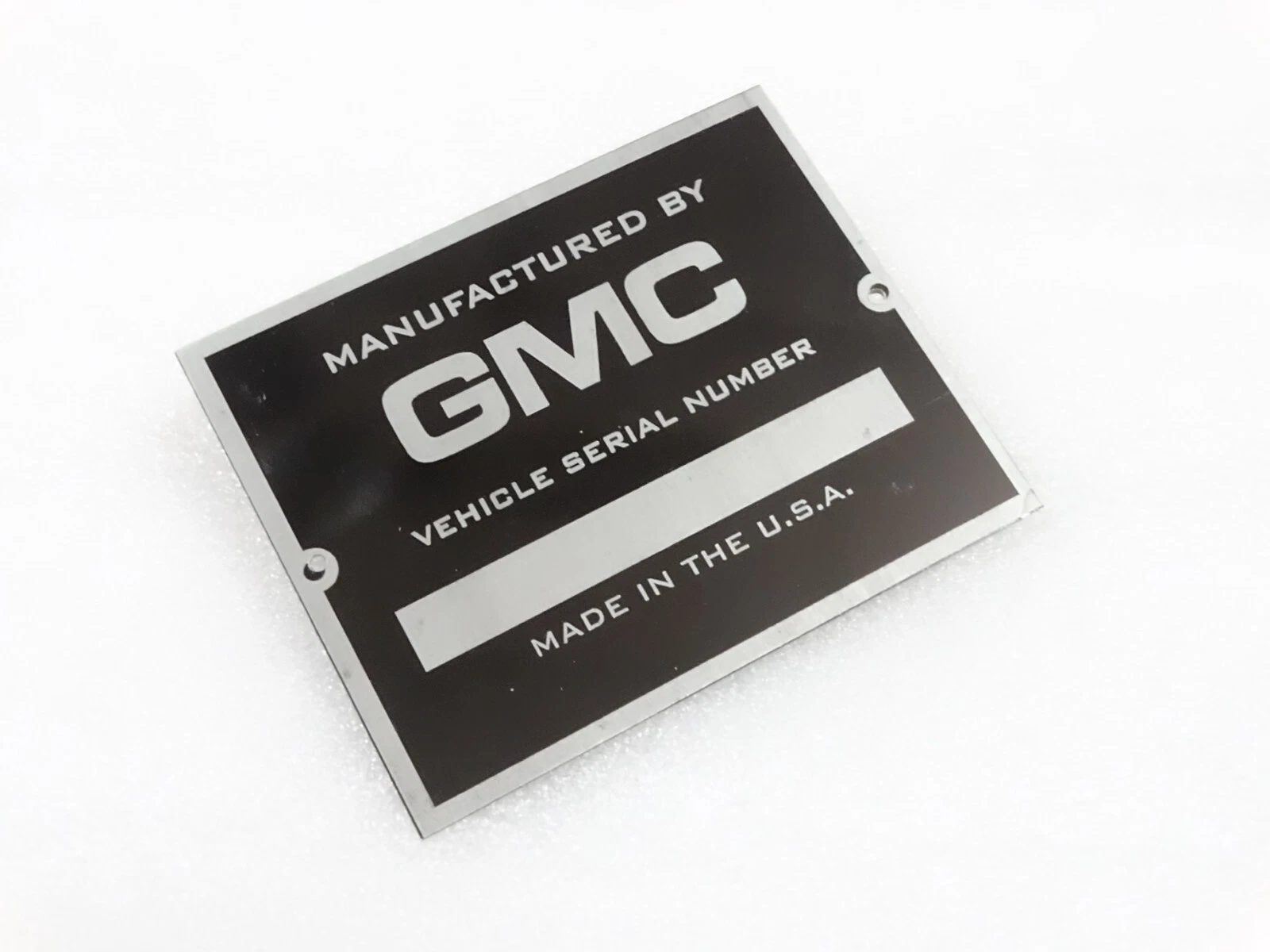 DATA PLATE FITS TO VINTAGE GMC CAR #V232-7