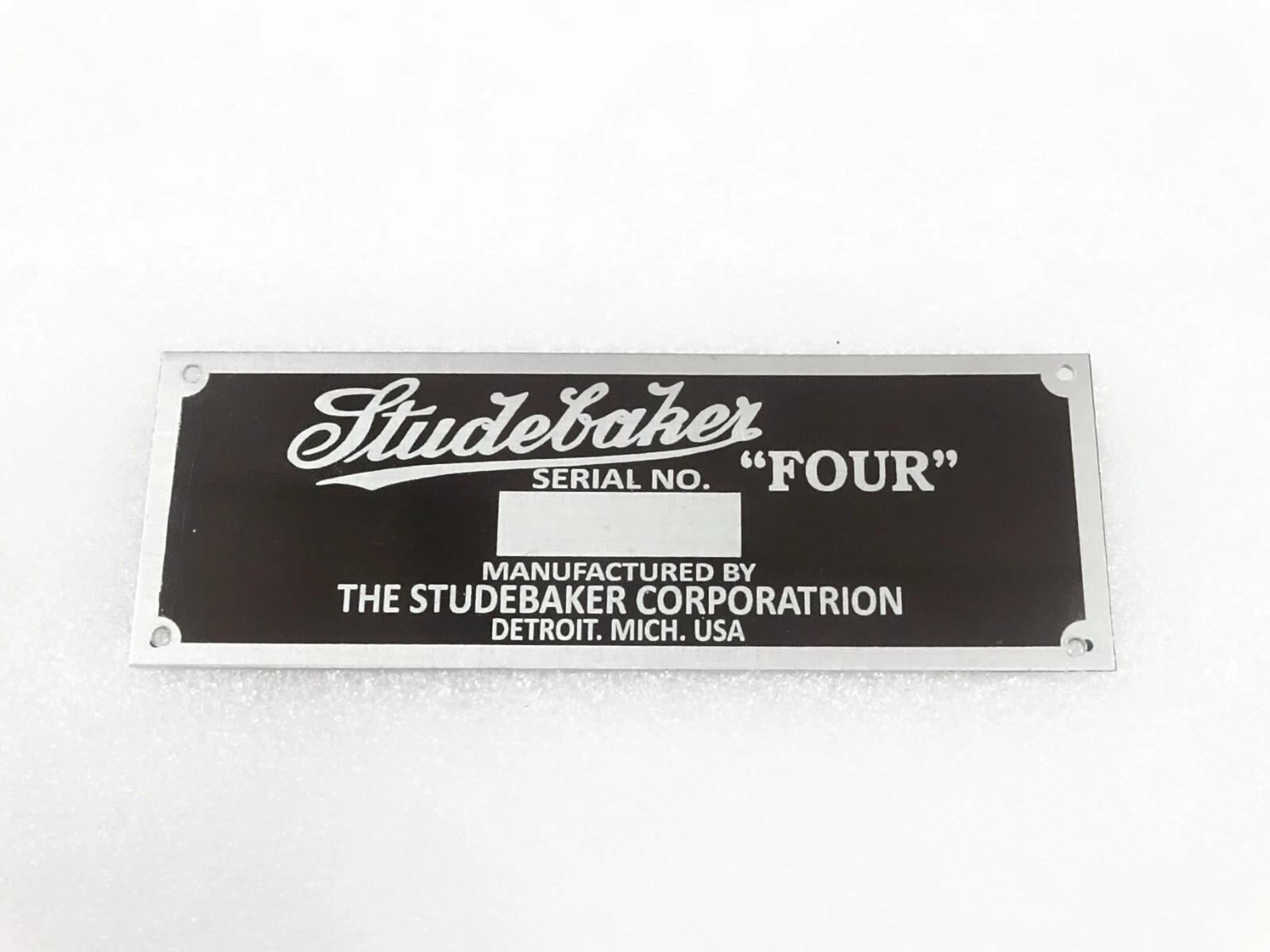 DATA PLATE FITS TO STUDBAKER "FOUR " MODEL #V239-7
