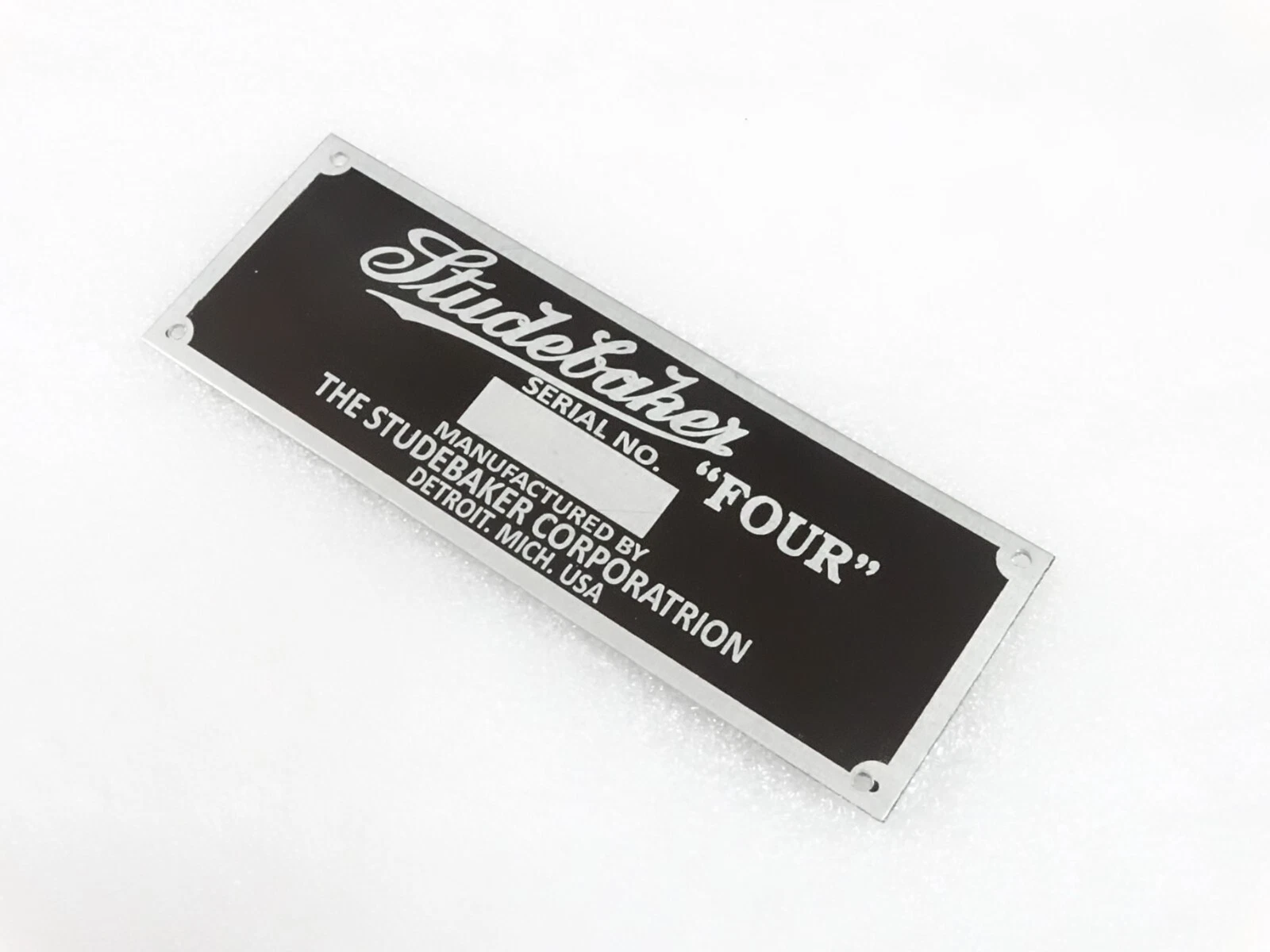 DATA PLATE FITS TO STUDBAKER "FOUR " MODEL #V239-7