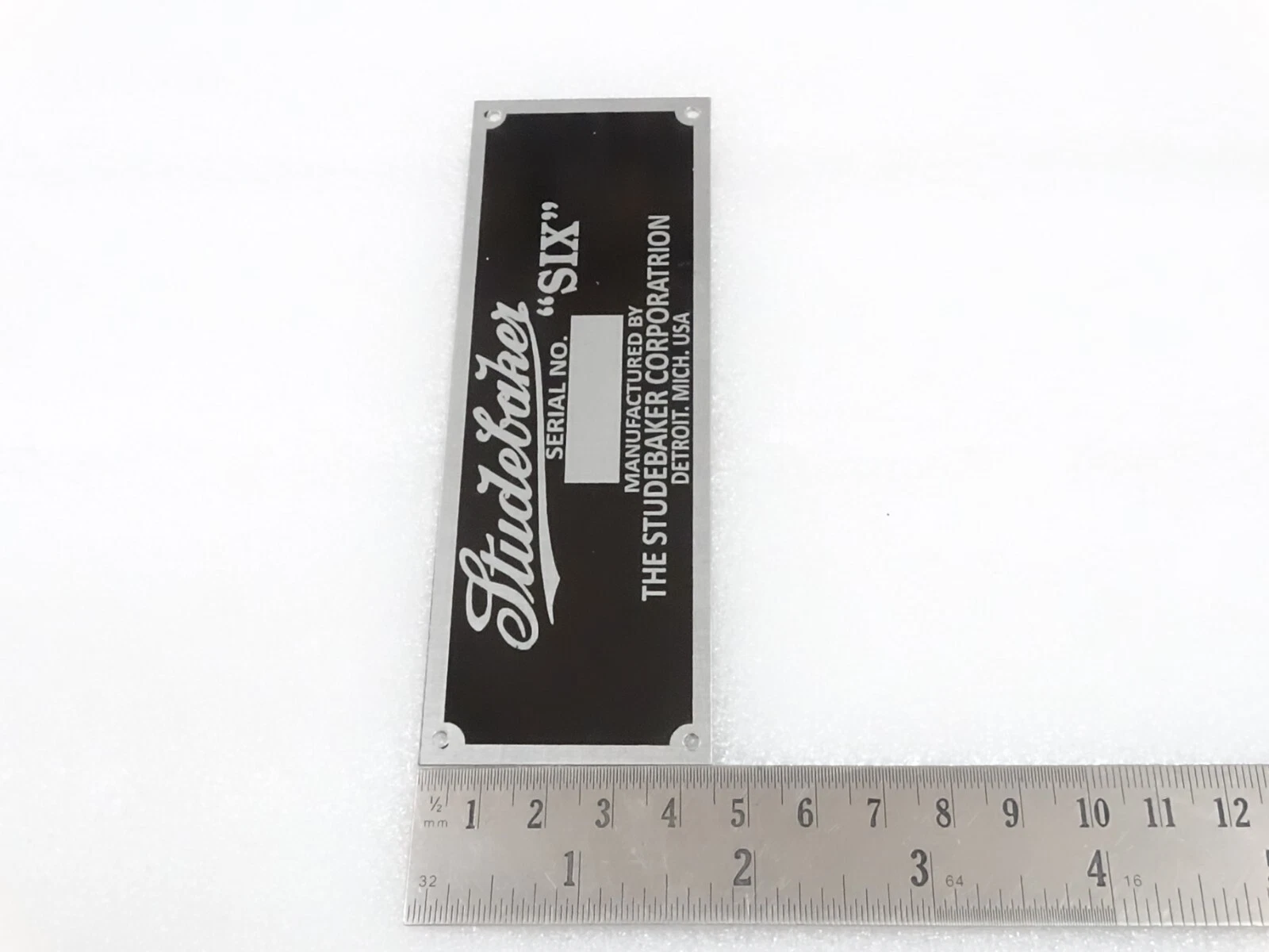 DATA PLATE FITS TO STUDBAKER "SIX" MODEL #V238-7