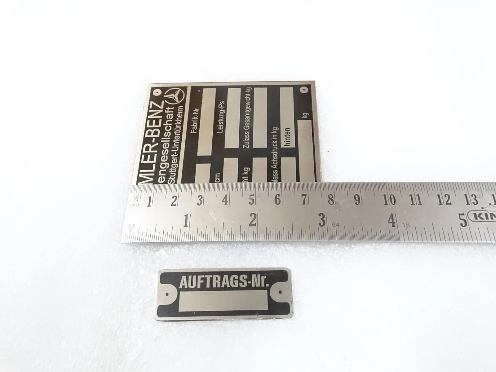 For Vintage Mercedes Cars Daimler Benz 1937 Model Data Plates Metal New #23D17