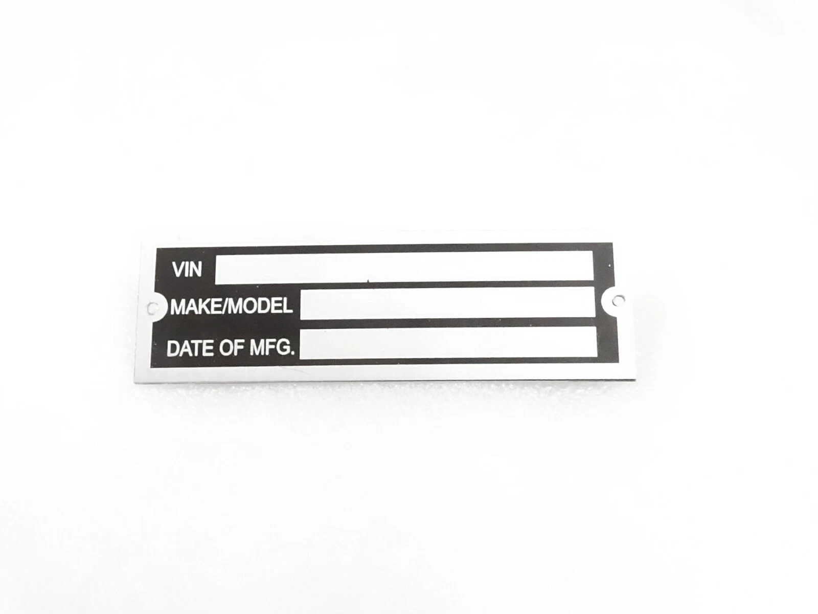 DATA PLATE FOR CAR TRUCK HOT ROD EQIPMENT TRALIER #310-8