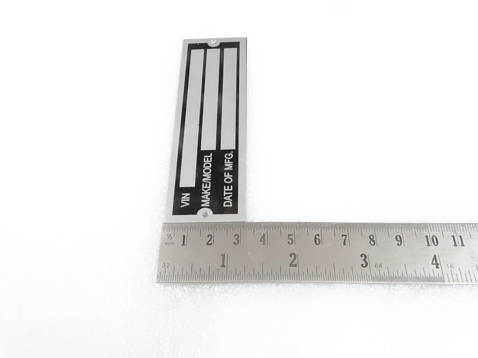 DATA PLATE FOR CAR TRUCK HOT ROD EQIPMENT TRALIER #310-8