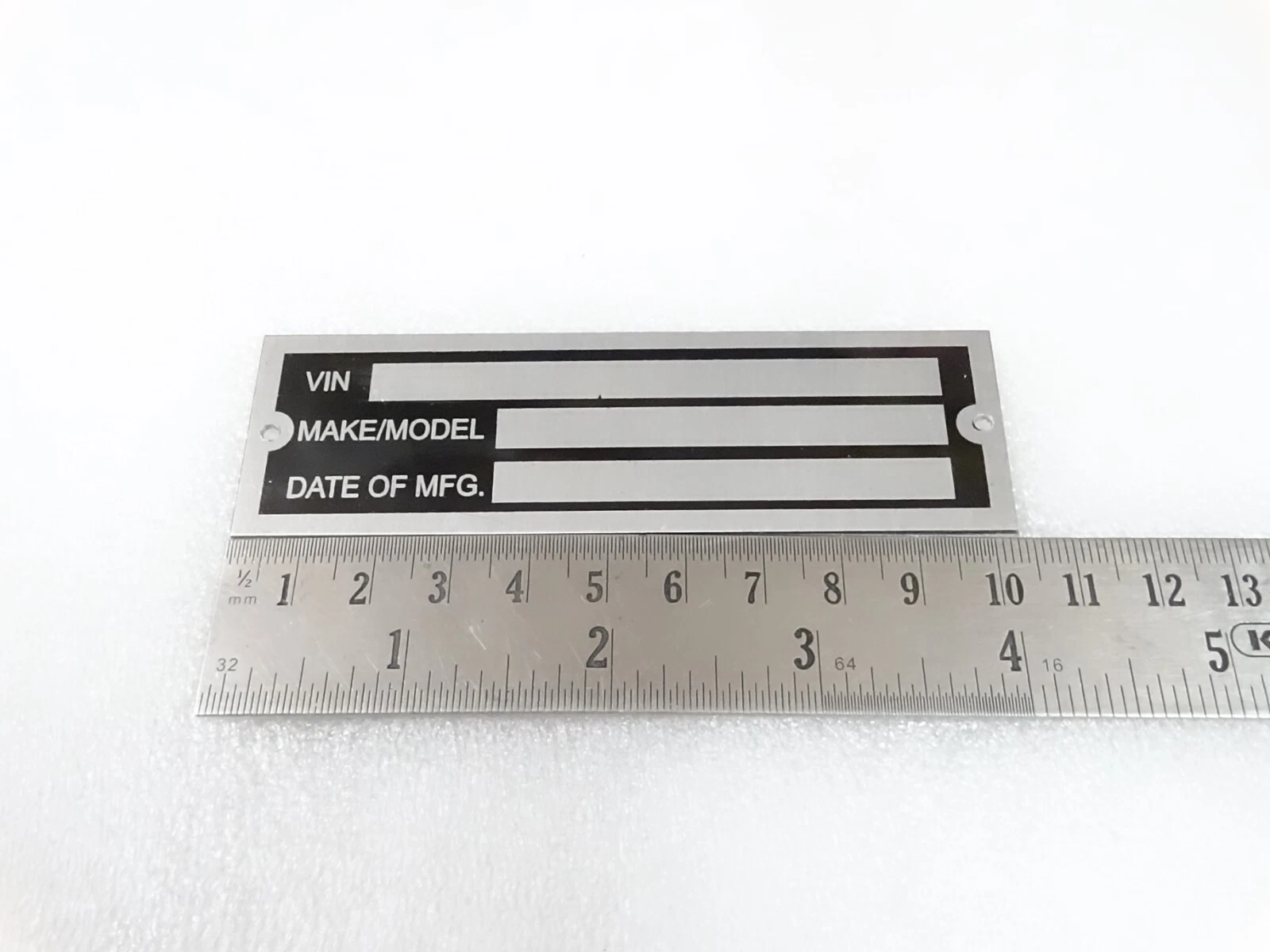 DATA PLATE FOR CAR TRUCK HOT ROD EQIPMENT TRALIER #310-8