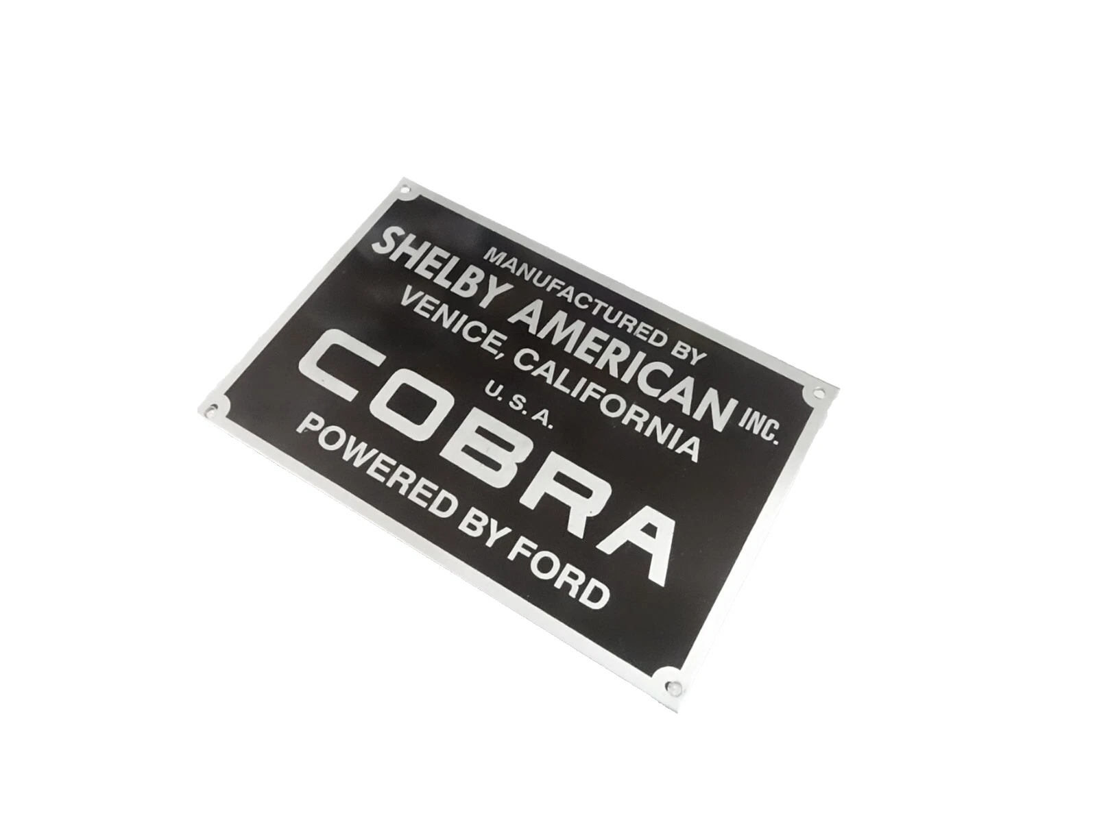 DATA PLATE FITS CLASSIC ALLOY SHELBY AMERICAN COBRA FORD #V411-8