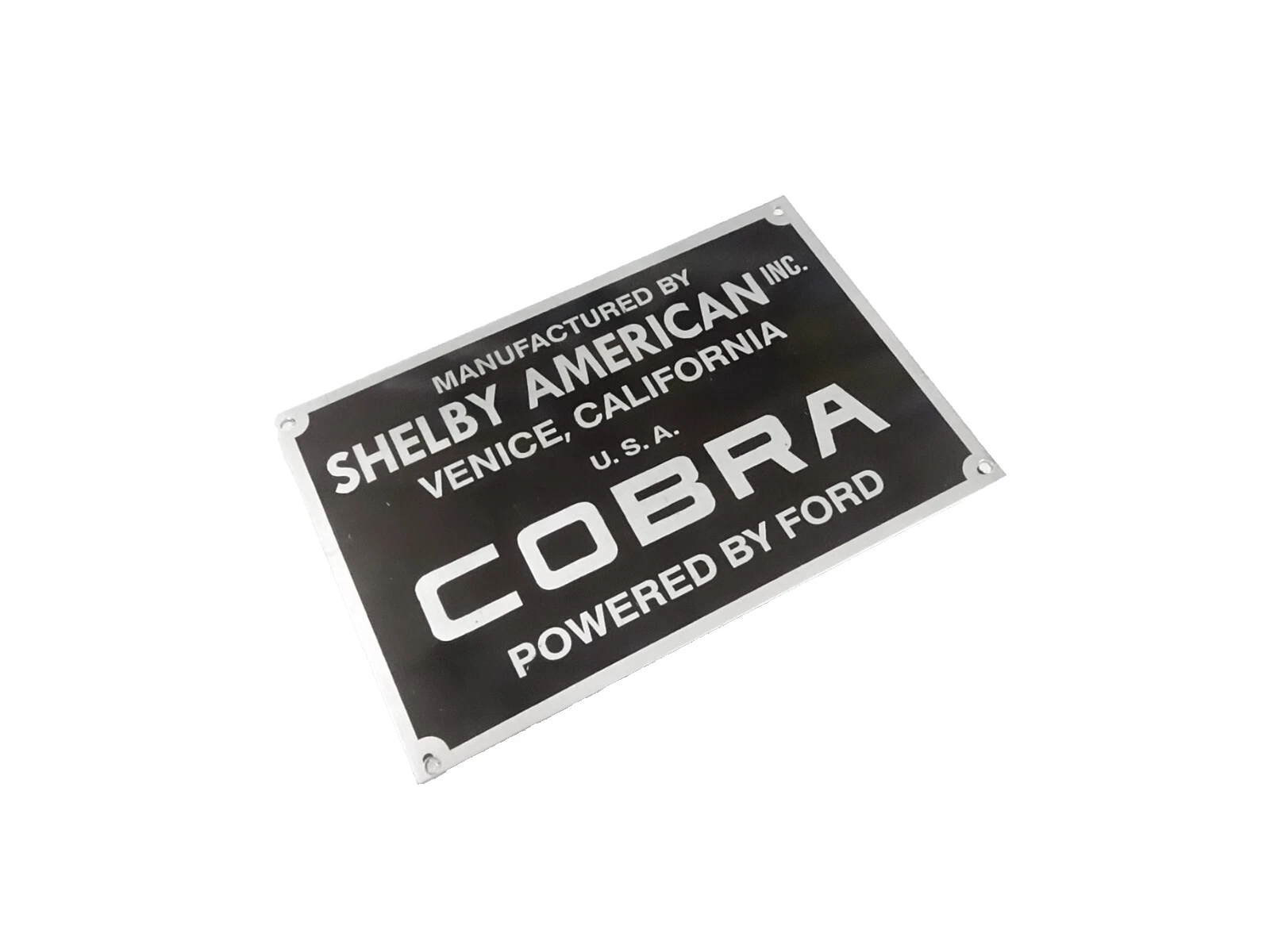 DATA PLATE FITS CLASSIC ALLOY SHELBY AMERICAN COBRA FORD #V411-8