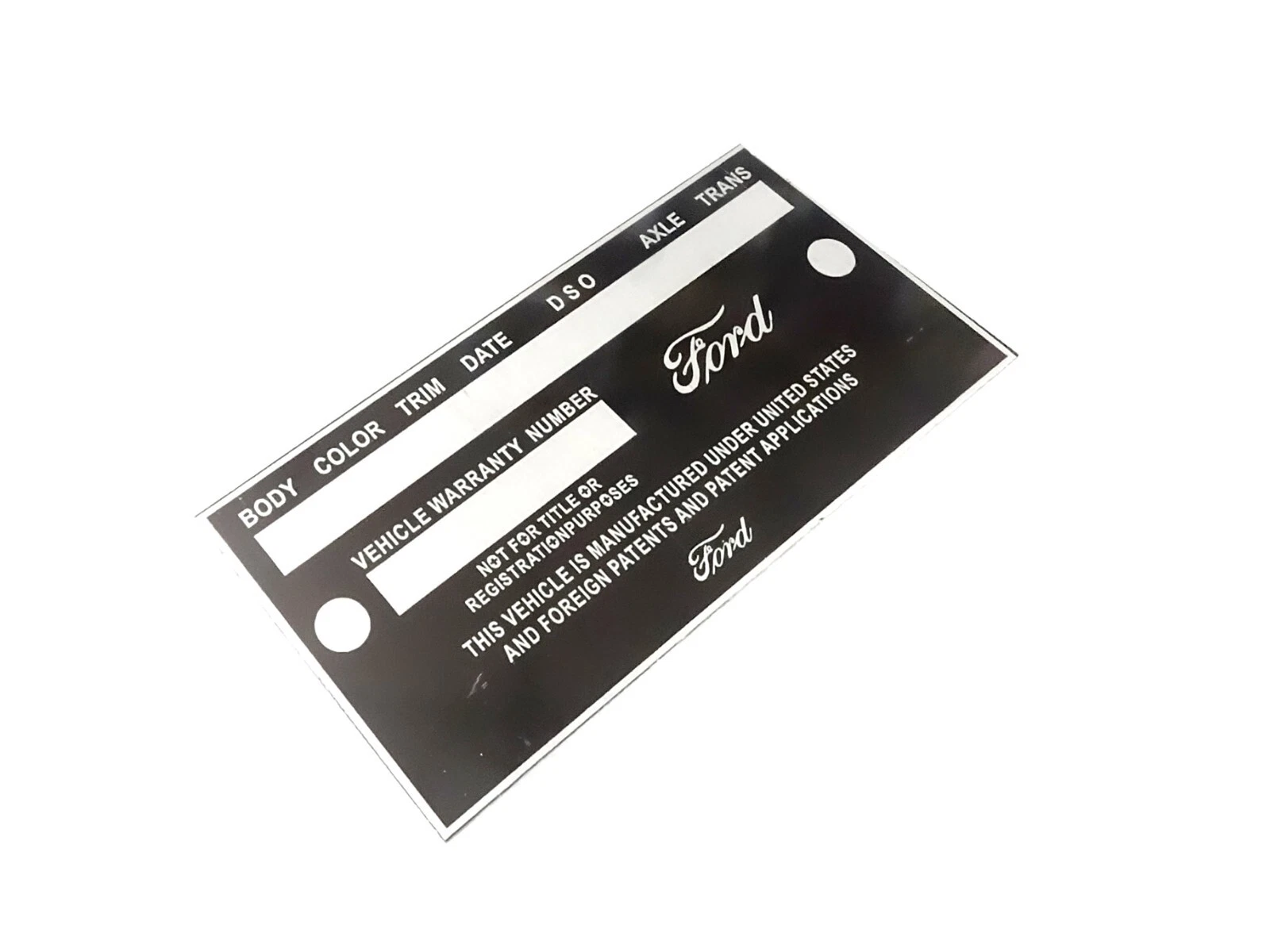 DATA PLATE FITS TO CLASSIC VINTAGE FORD MUSTANG FALCON 1965 #V424-8