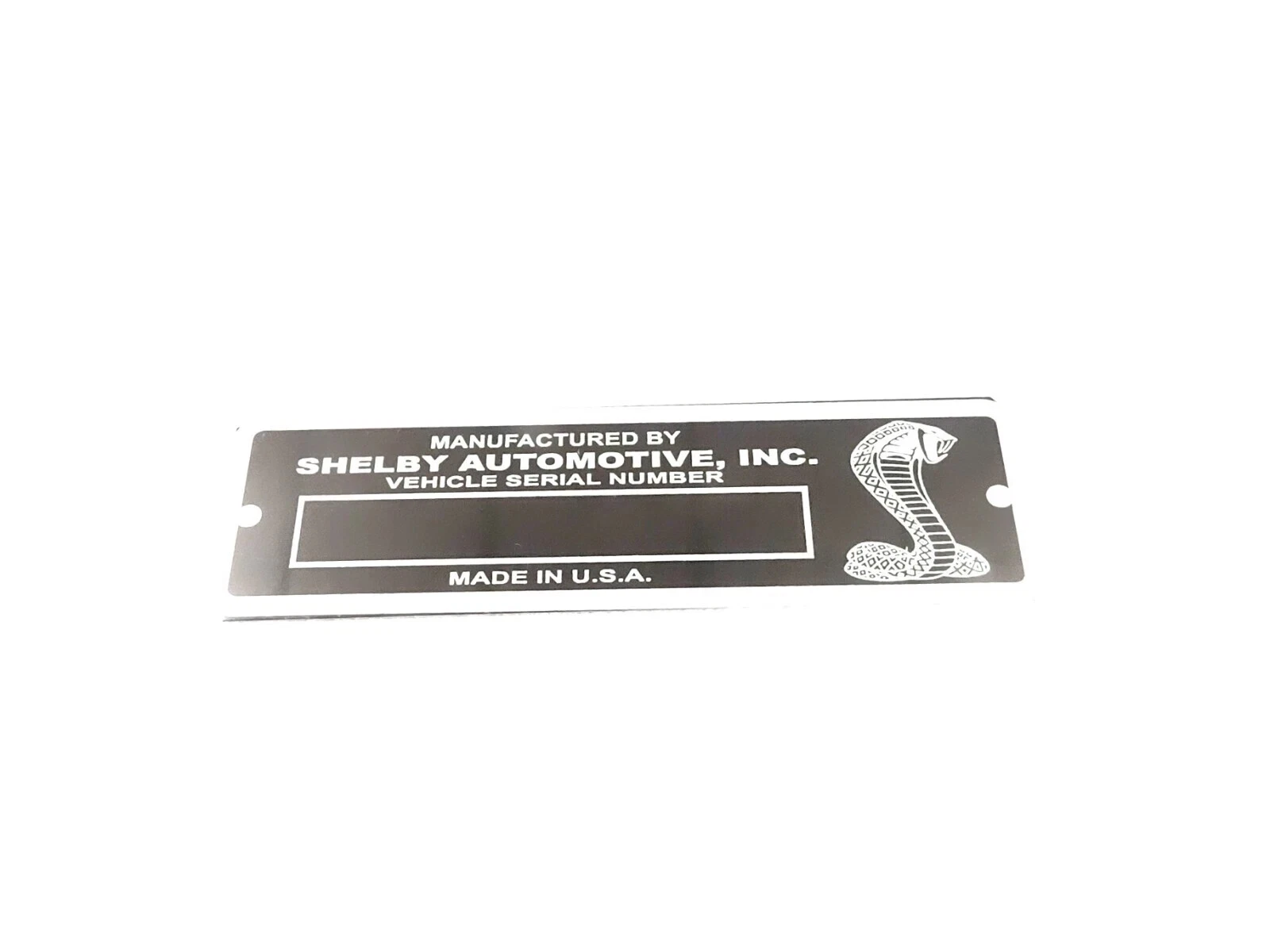 DATA PLATE. BLANK FITS TO CLASSIC VINTAGE SHELBY AUTOMOTIVE #V451-8