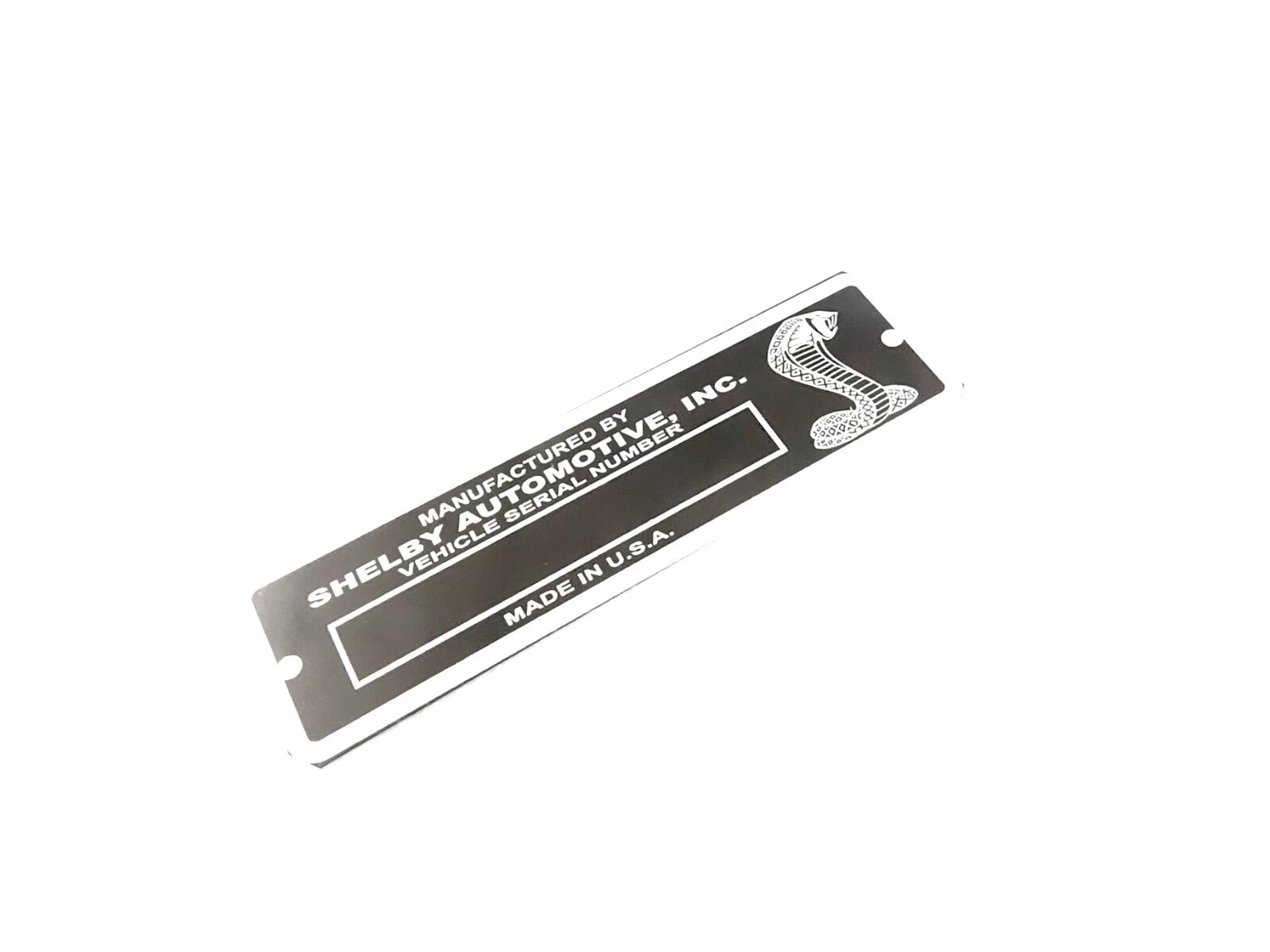 DATA PLATE. BLANK FITS TO CLASSIC VINTAGE SHELBY AUTOMOTIVE #V451-8