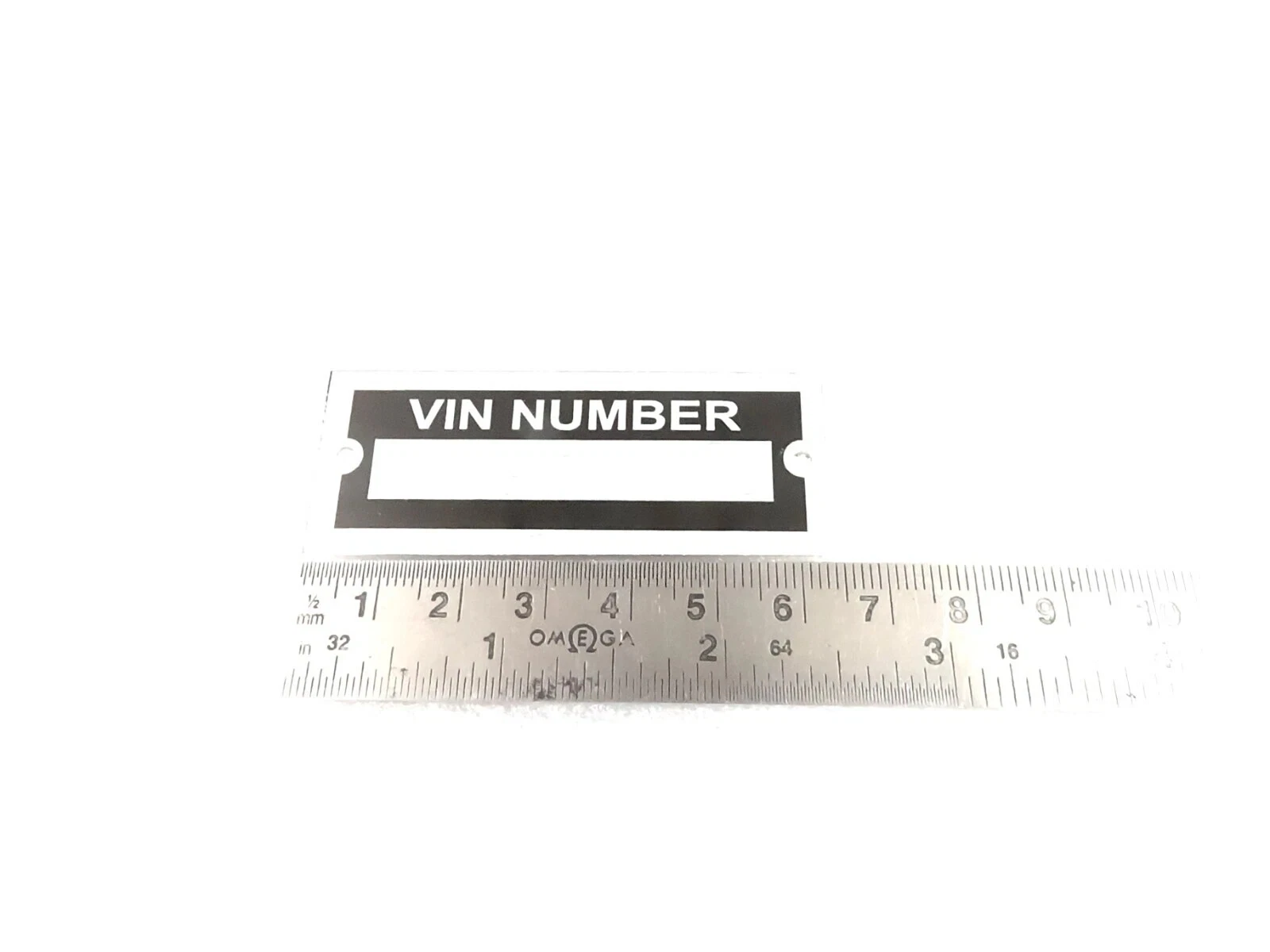DATA PLATE BLANK FOR UNVERSAL MODELS OF CARS AND MOTORCYCLE #V453-8
