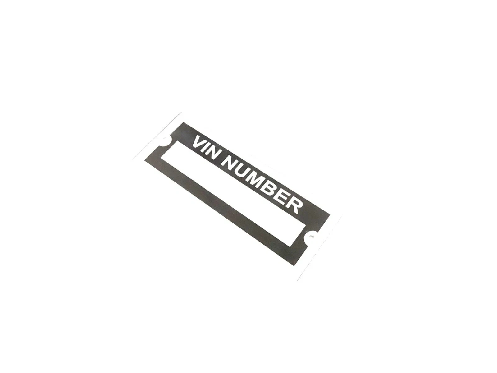 DATA PLATE BLANK FOR UNVERSAL MODELS OF CARS AND MOTORCYCLE #V453-8