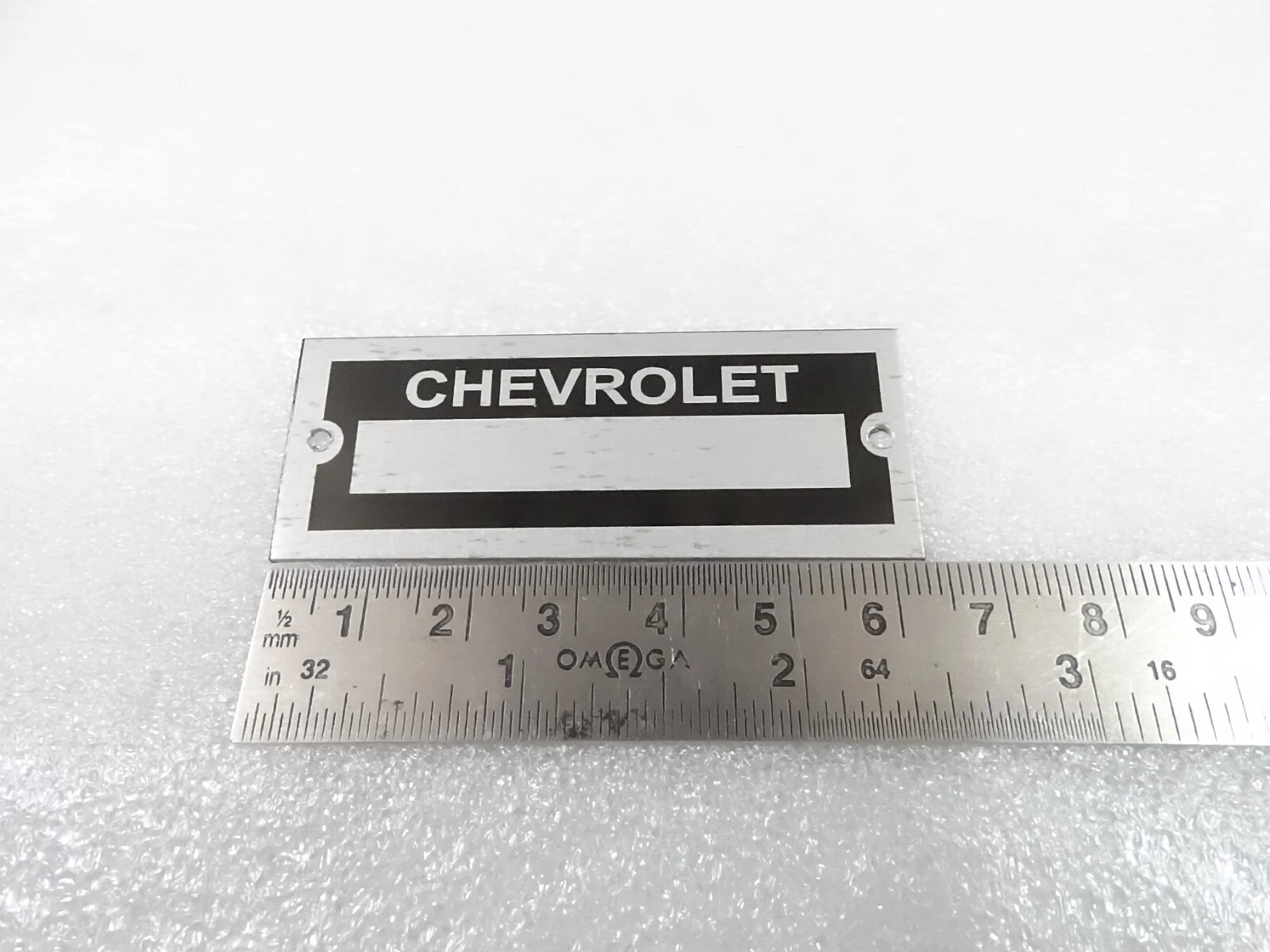 DATA PLATE BLANK FOR VINTAGE CLASSIC CHEVROLET #V466-8