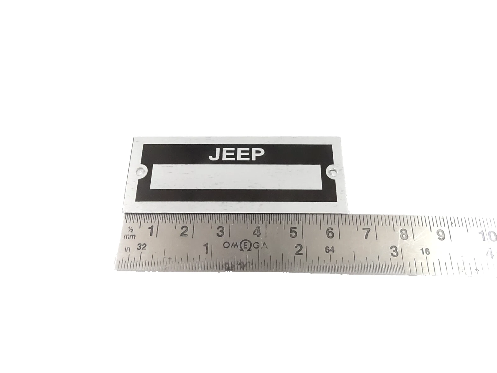 DATA PLATE BLACK FOR VINTAGE CLASSIC JEEP #V463-8