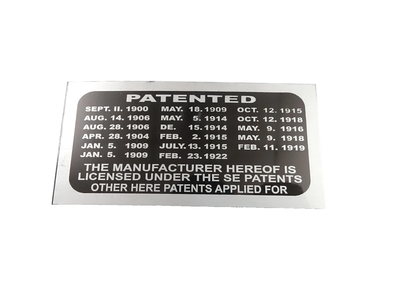 DATA PLATE SET FITS TO VINTAGE CLASSIC MARMON 1926 #V443-8