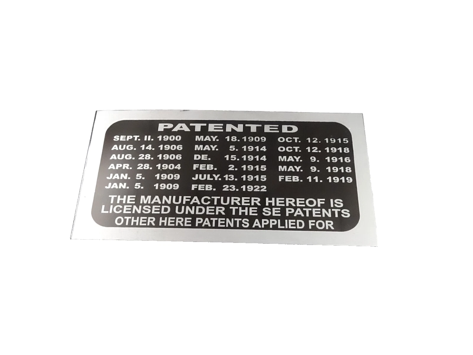 DATA PLATE SET FITS TO VINTAGE CLASSIC MARMON 1926 #V443-8