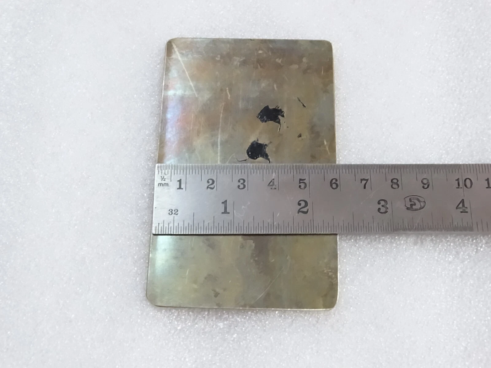 Vintage Classic Car Ford Data Engine Plate In Brass #18D8