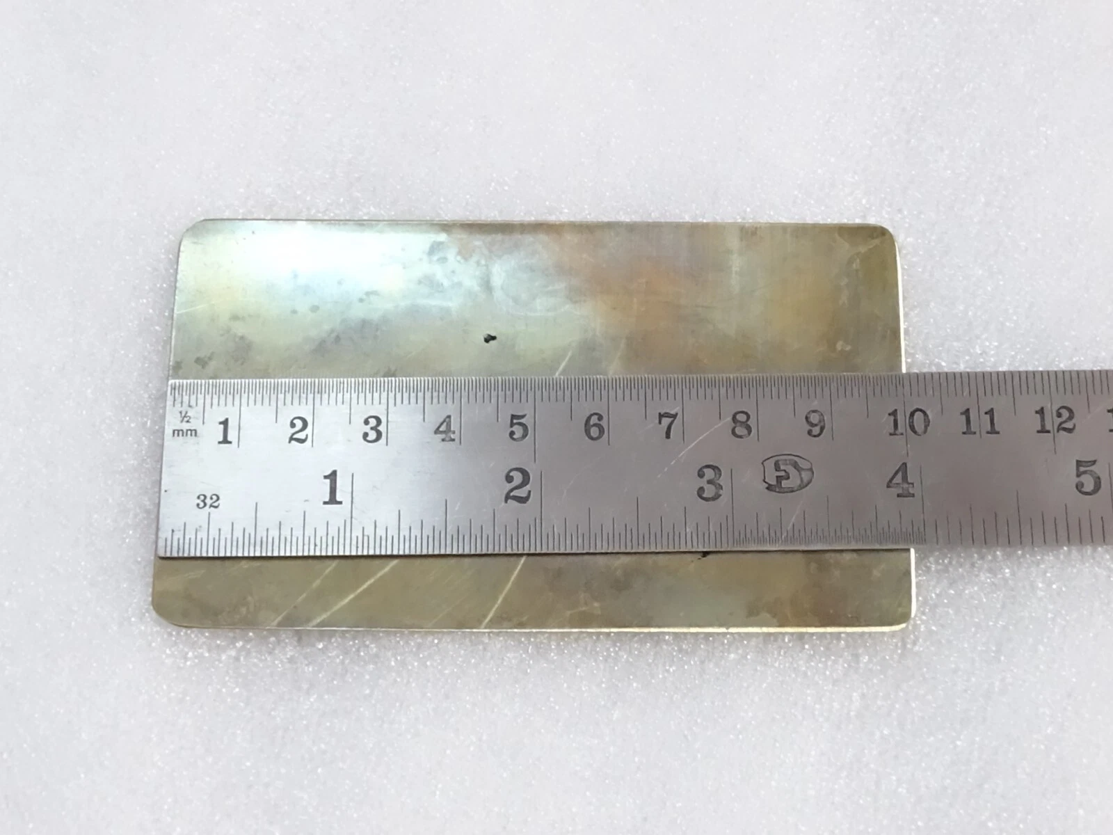 Vintage Classic Car Ford Data Engine Plate In Brass #18D8