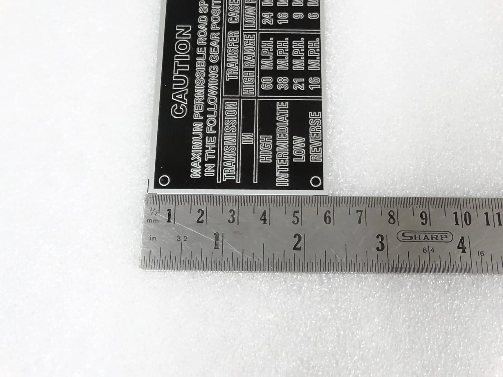 Dash Data Plate Fits Willys Jeep CJ2A CJ3A CJ3B (P88) #15B17