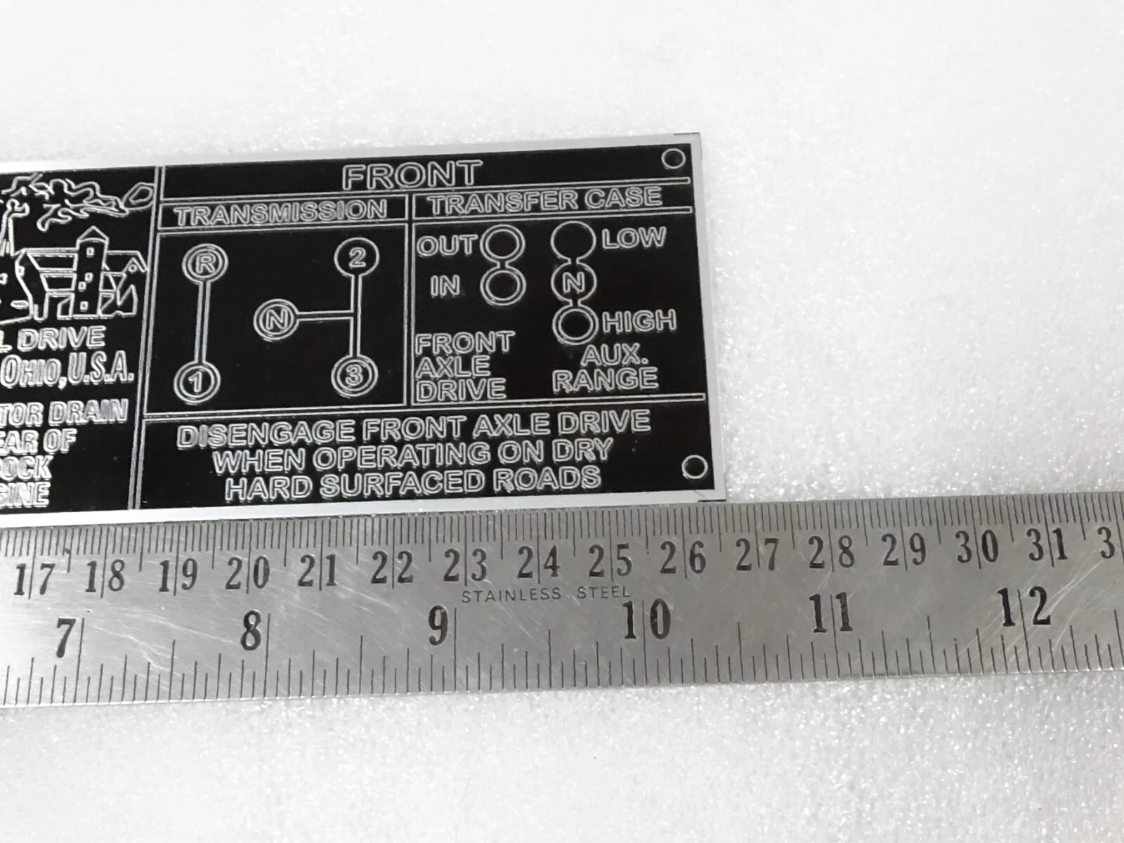 Dash Data Plate Fits Willys Jeep CJ2A CJ3A CJ3B (P88) #15B17