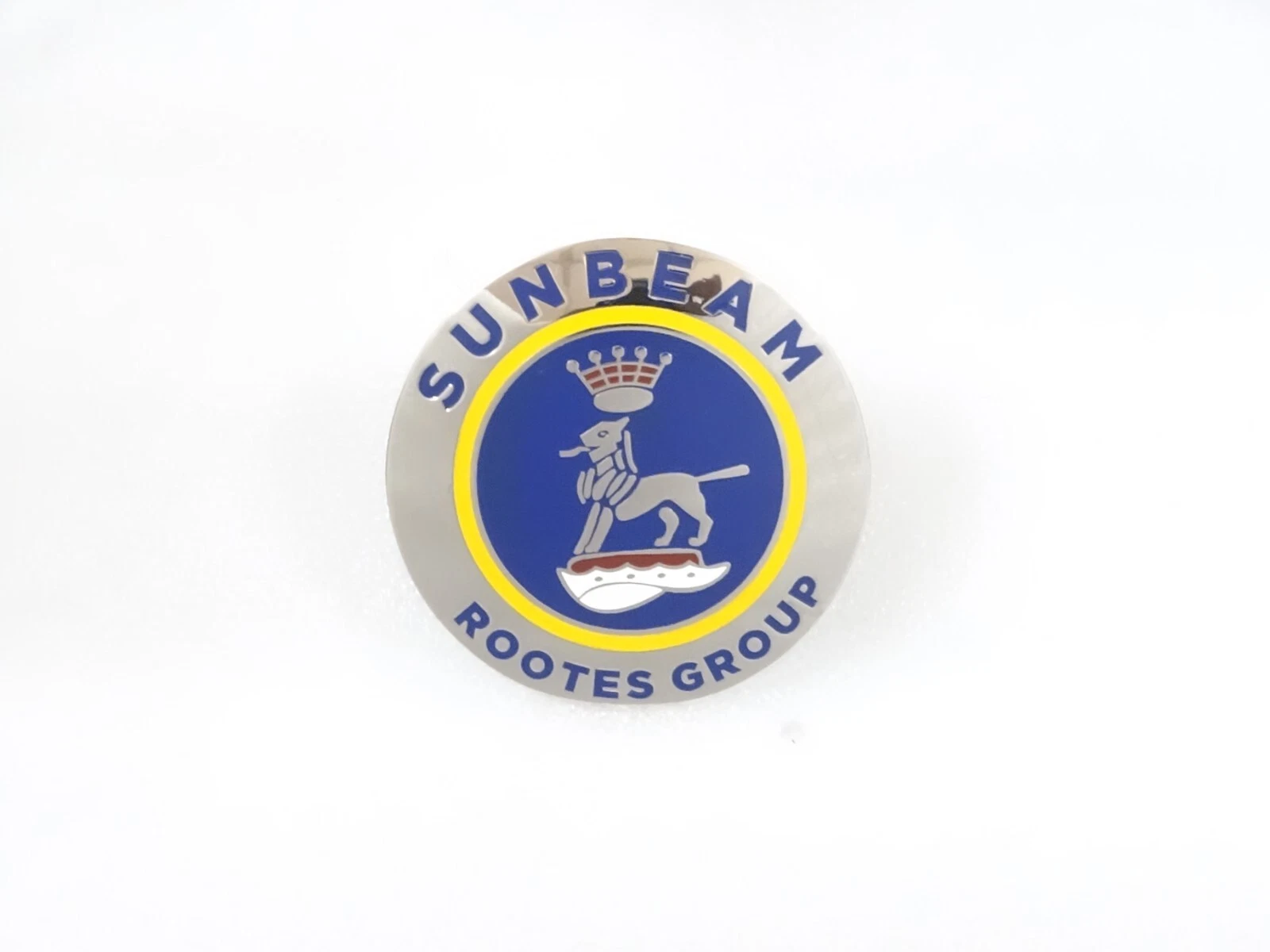 CHROMED AND PAINTED BADGE DECAL EMBLEM FITS TO VINTAGE SUNBEAN ROOTES #V190-7