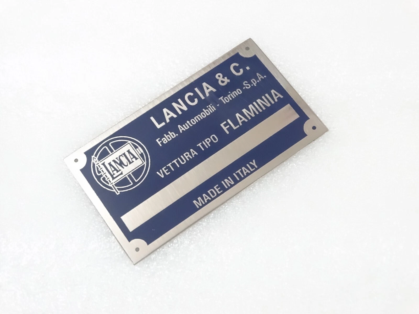 DATA PLATE FOR TYPENSCHILD LANCIA SCHILD LANCIA FULVIA SPORT IGM 4690 OM #V243-3