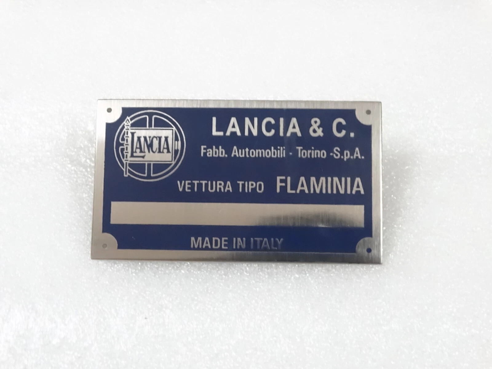DATA PLATE FOR TYPENSCHILD LANCIA SCHILD LANCIA FULVIA SPORT IGM 4690 OM #V243-3