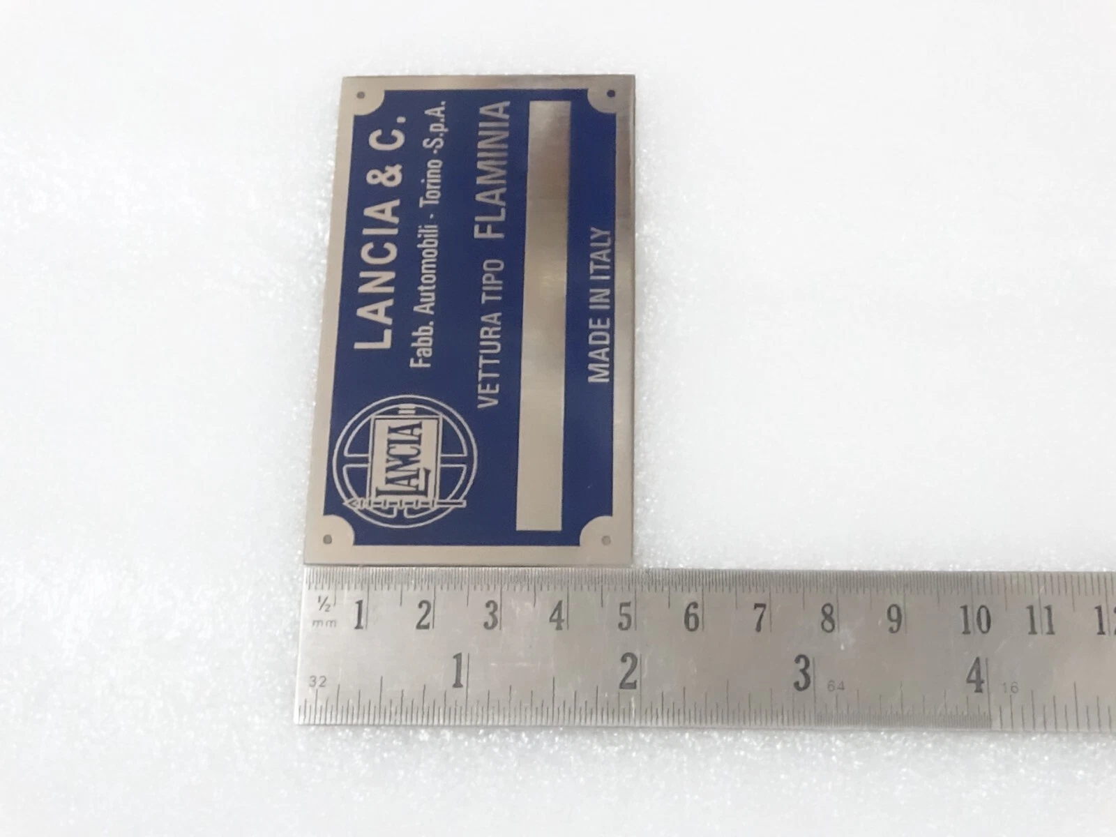 DATA PLATE FOR TYPENSCHILD LANCIA SCHILD LANCIA FULVIA SPORT IGM 4690 OM #V243-3
