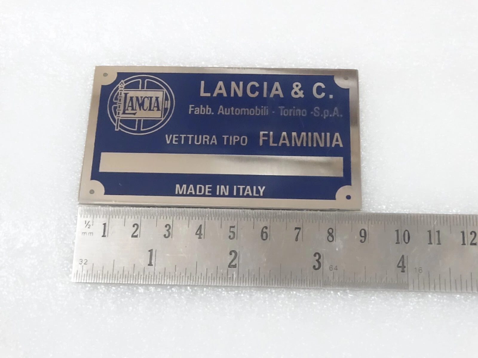 DATA PLATE FOR TYPENSCHILD LANCIA SCHILD LANCIA FULVIA SPORT IGM 4690 OM #V243-3