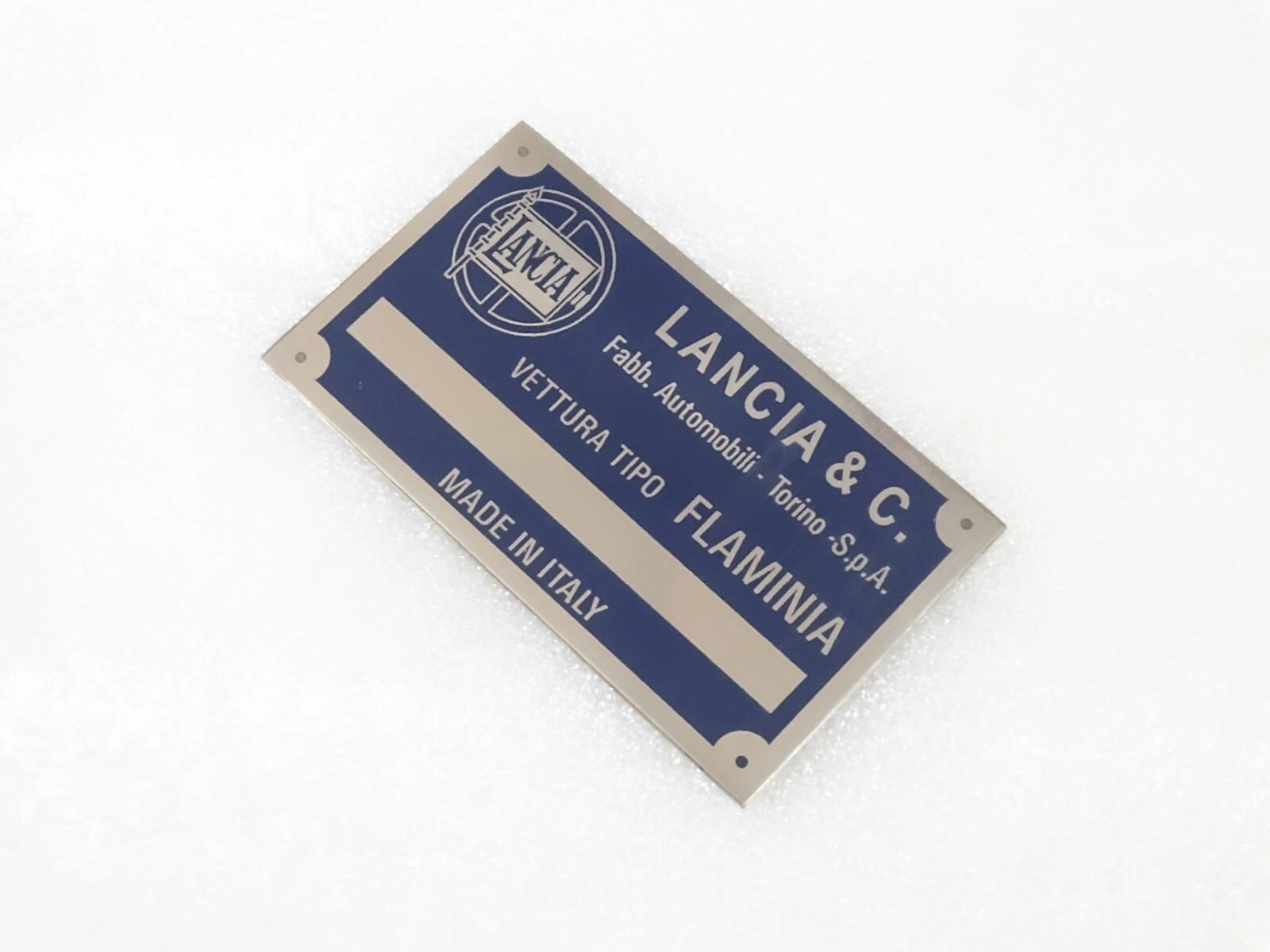 DATA PLATE FOR TYPENSCHILD LANCIA SCHILD LANCIA FULVIA SPORT IGM 4690 OM #V243-3