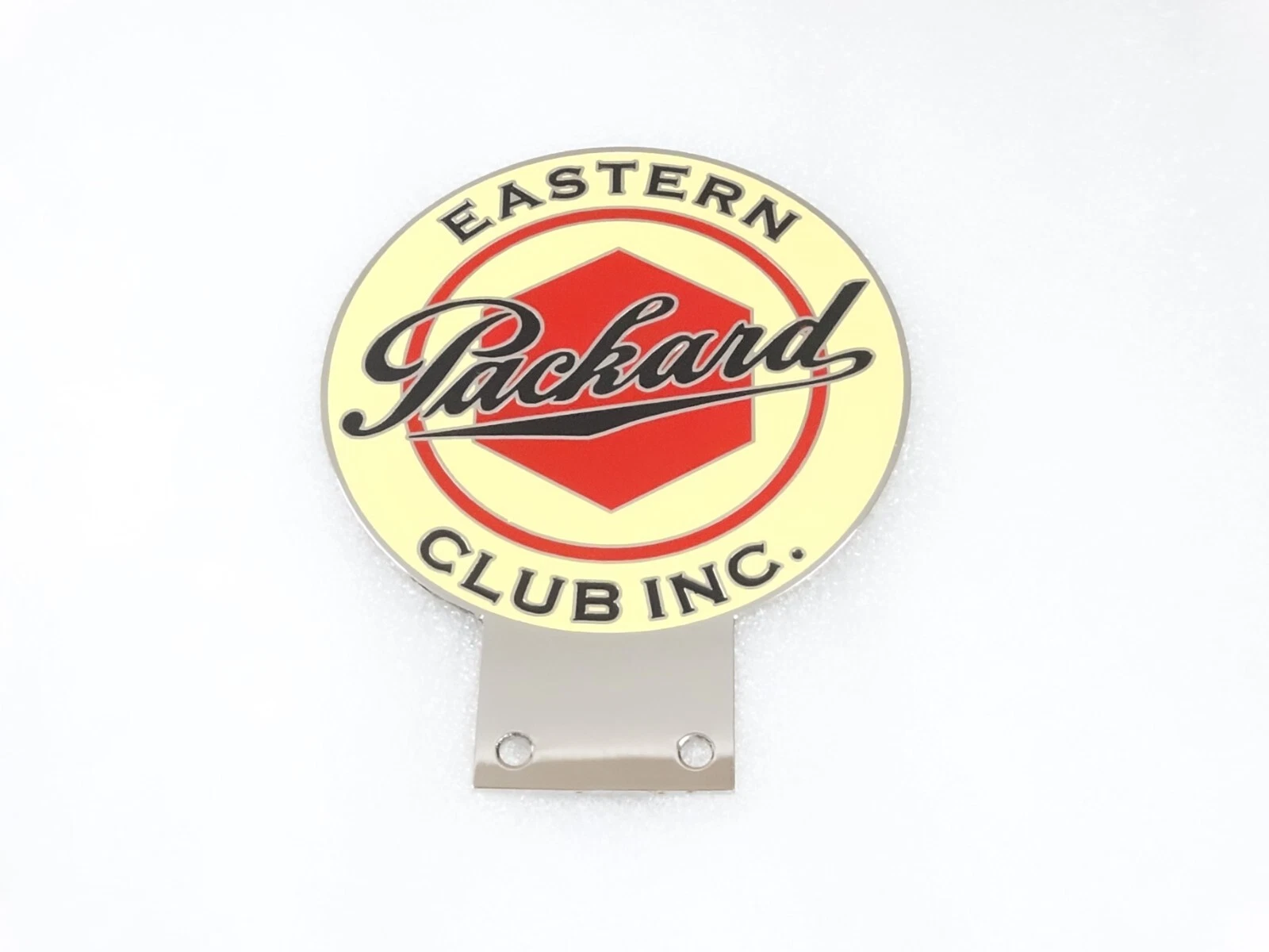 BRASS METAL BADGE DECAL EMBLEM FOR VINTAGE EASTERN OWNERS PACKARD CLUB CAR GRILL