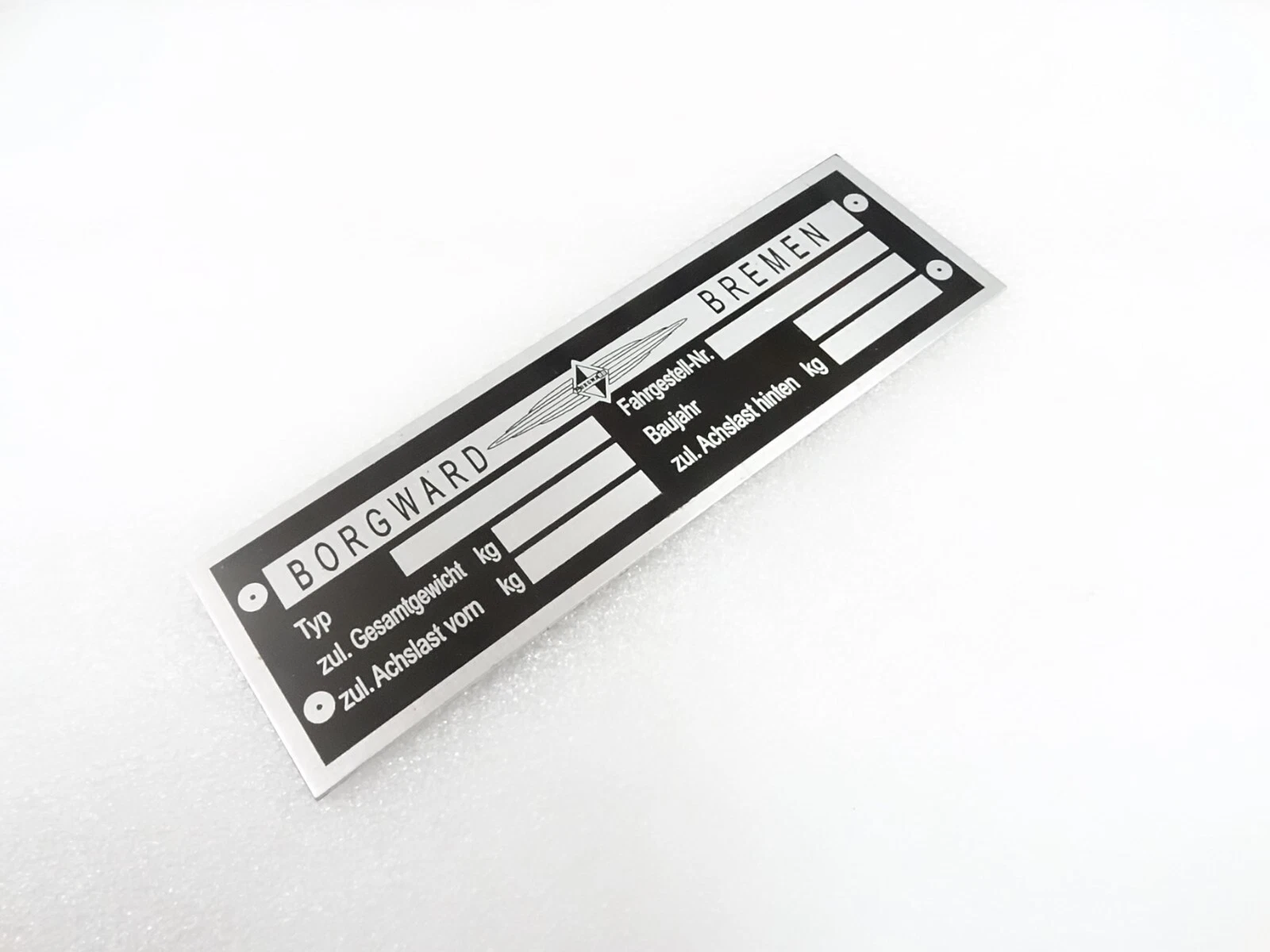 DATA PLATE FITS TO BORGWARD ISABELLA COUPE #V331-8