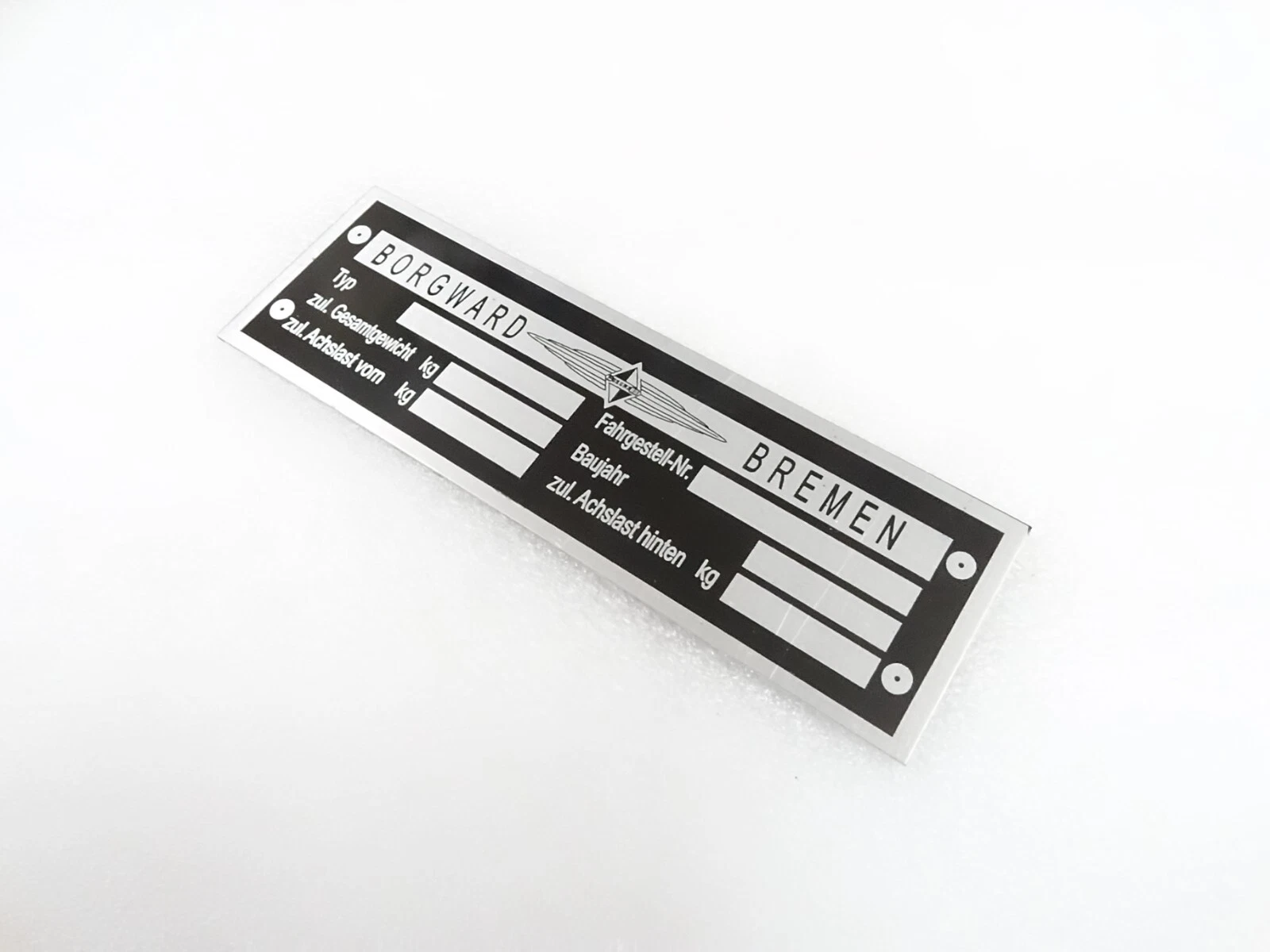 DATA PLATE FITS TO BORGWARD ISABELLA COUPE #V331-8