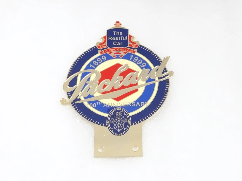 NEW It's free to sell on eBay Not available to Pro sellers Sell one like this Sell something else  Share BRASS GOLDEN DECAL BADGE EMBLEM FITS VINTAGE PACKARD 100TH ANNIVERSARY CAR GRILL