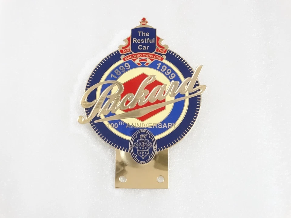 NEW It's free to sell on eBay Not available to Pro sellers Sell one like this Sell something else  Share BRASS GOLDEN DECAL BADGE EMBLEM FITS VINTAGE PACKARD 100TH ANNIVERSARY CAR GRILL