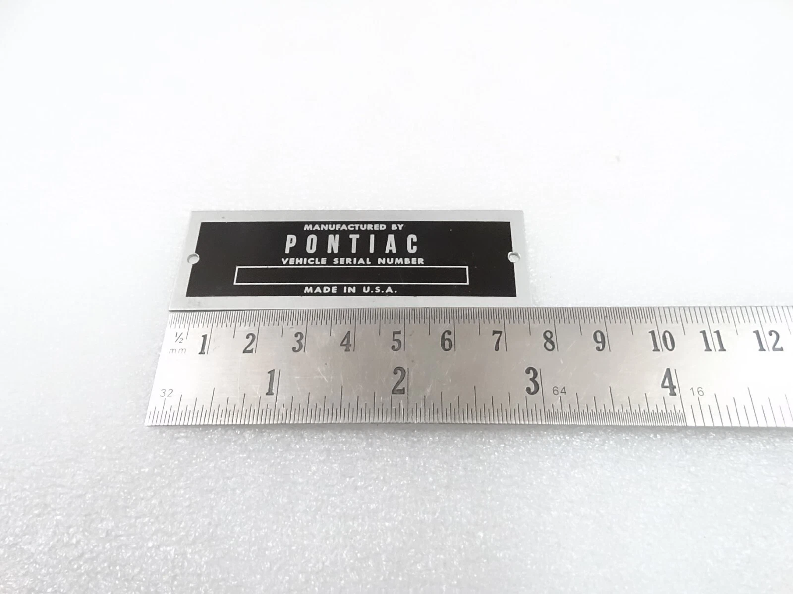 DATA PLATE FITS TO VINTAGE PONTIAC HOT ROD STREET #V326-8