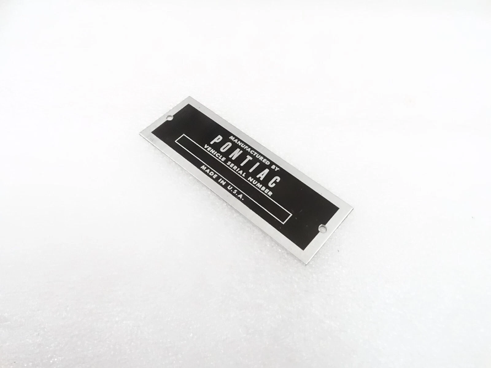DATA PLATE FITS TO VINTAGE PONTIAC HOT ROD STREET #V326-8