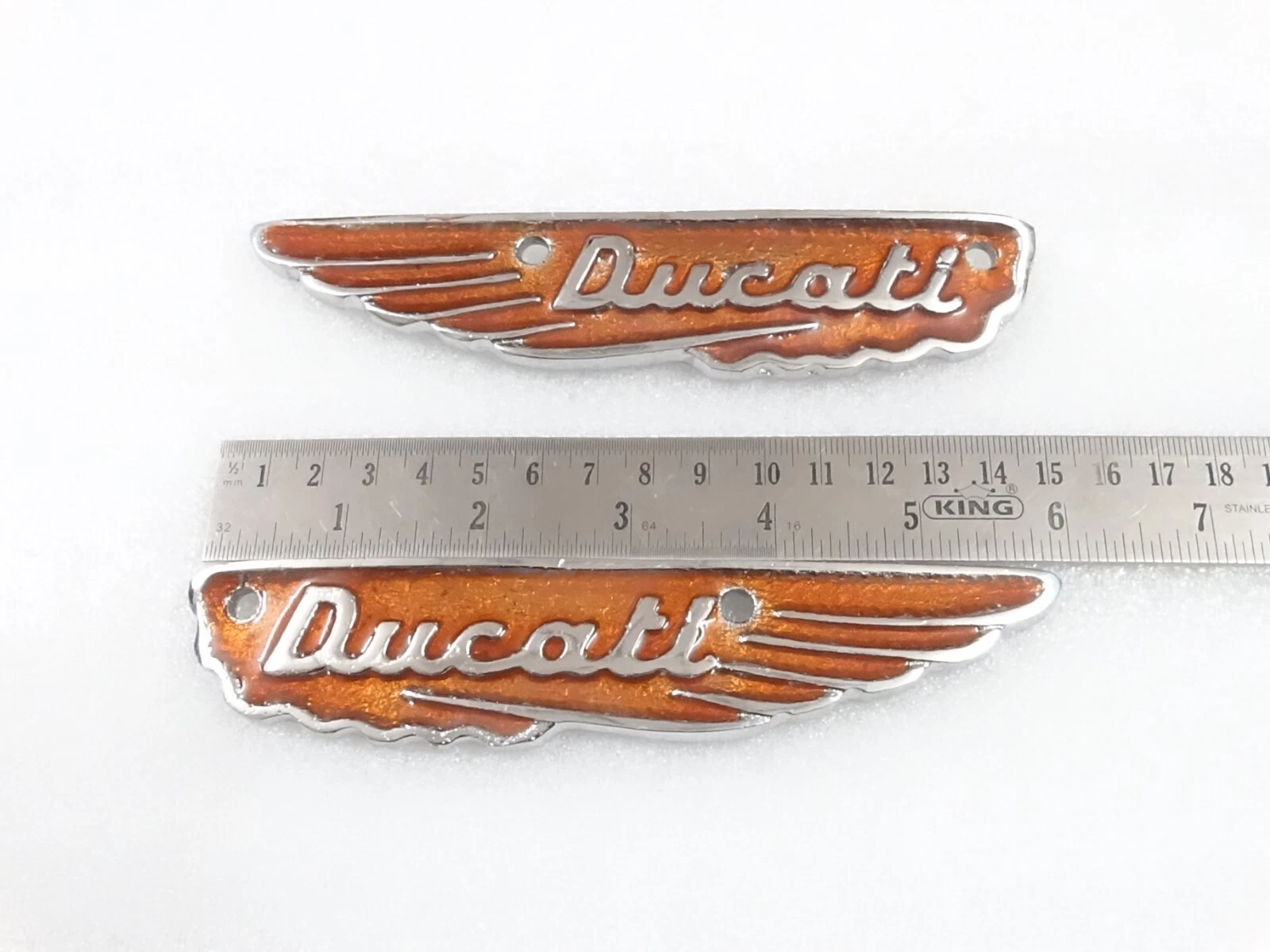 Ducati Scrambler Petrol Gas Fuel Tank Badge Motiv Emblem Set Alloy #V198-7