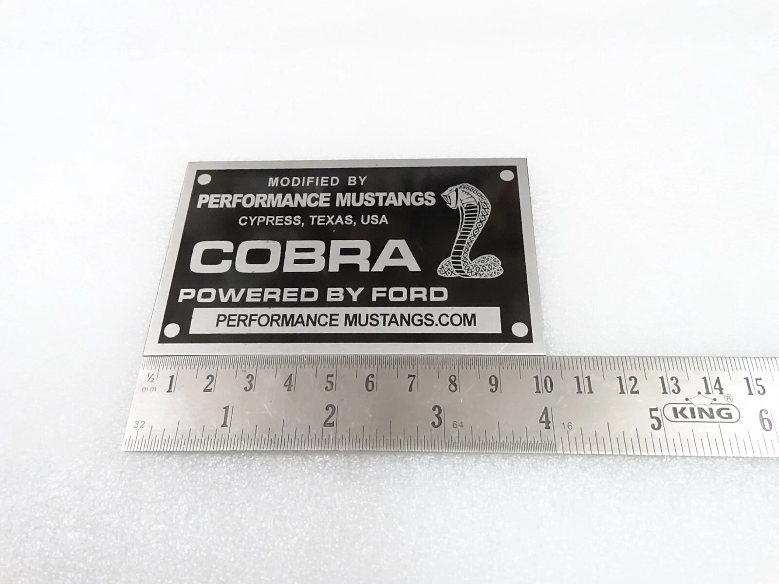 DATA PLATE FITS TO MUSTANG G.T. 350 CARROLL SHELBY #V298-8