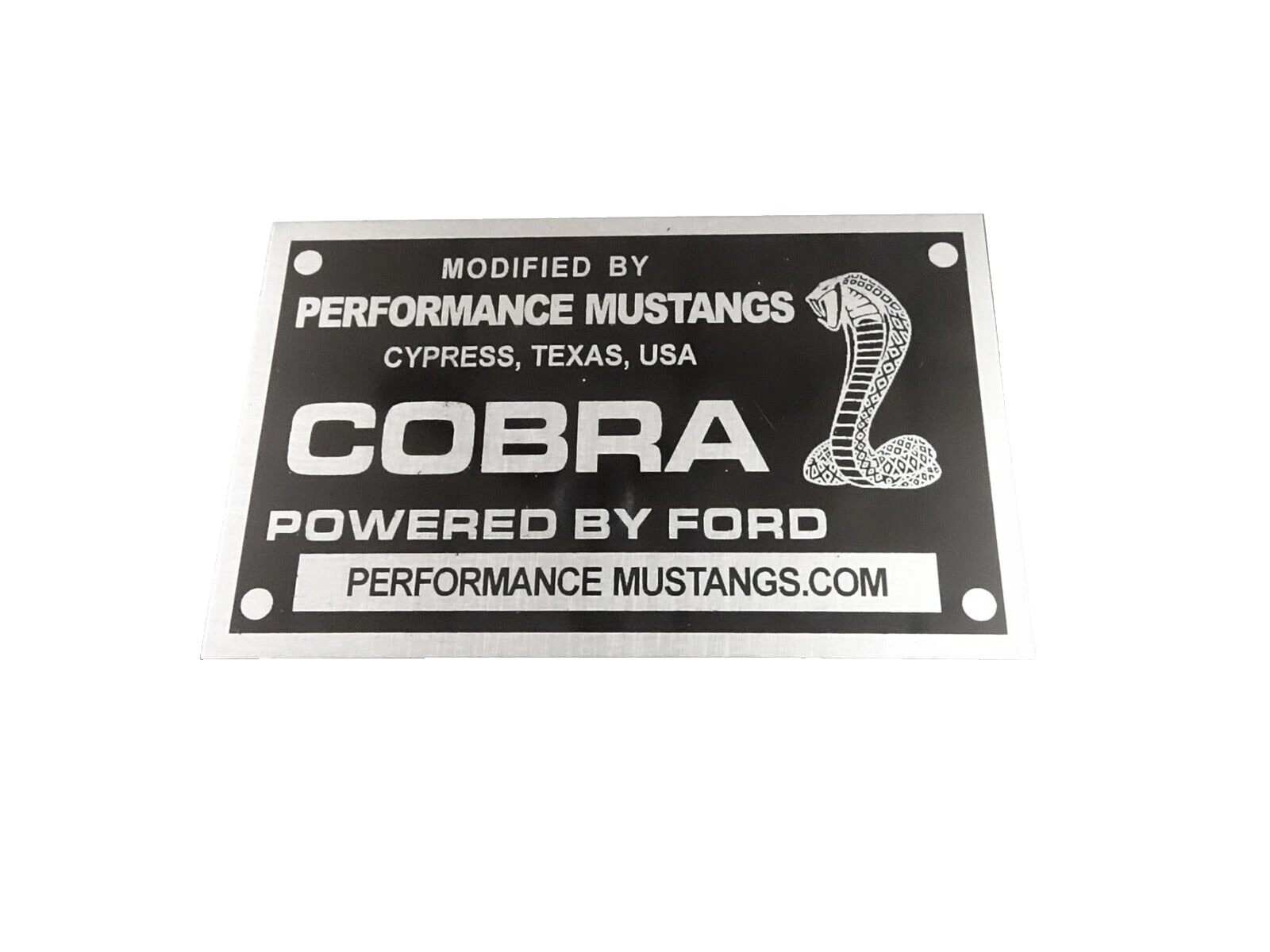 DATA PLATE FITS TO MUSTANG G.T. 350 CARROLL SHELBY #V298-8