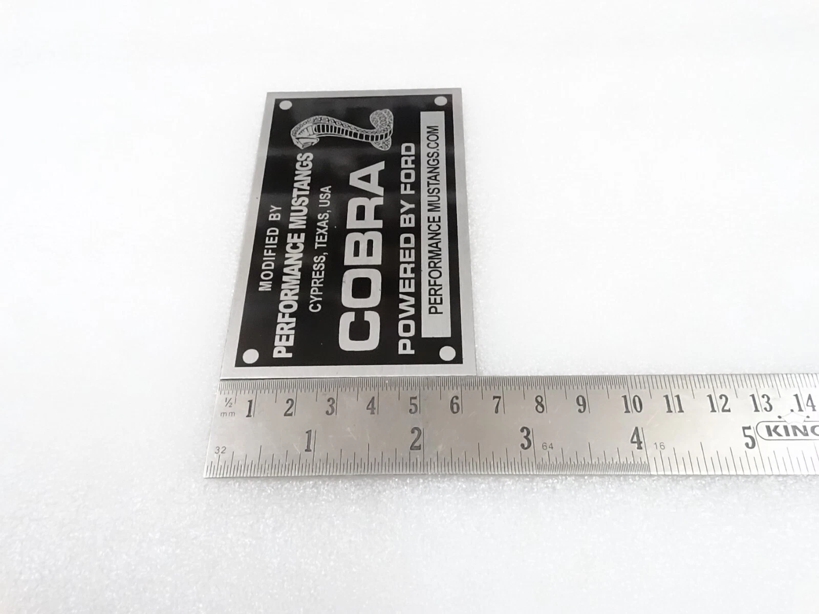 DATA PLATE FITS TO MUSTANG G.T. 350 CARROLL SHELBY #V298-8