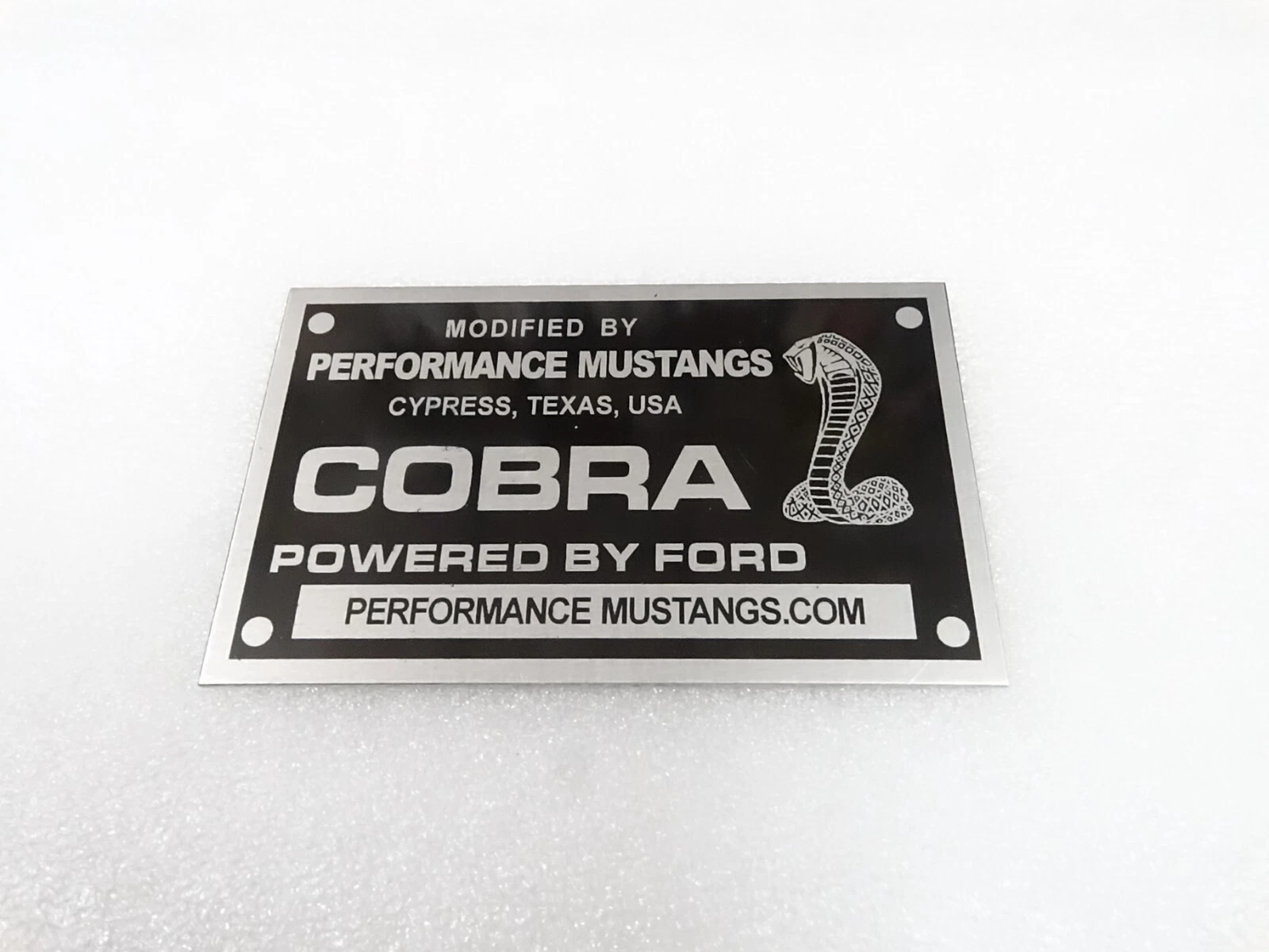 DATA PLATE FITS TO MUSTANG G.T. 350 CARROLL SHELBY #V298-8