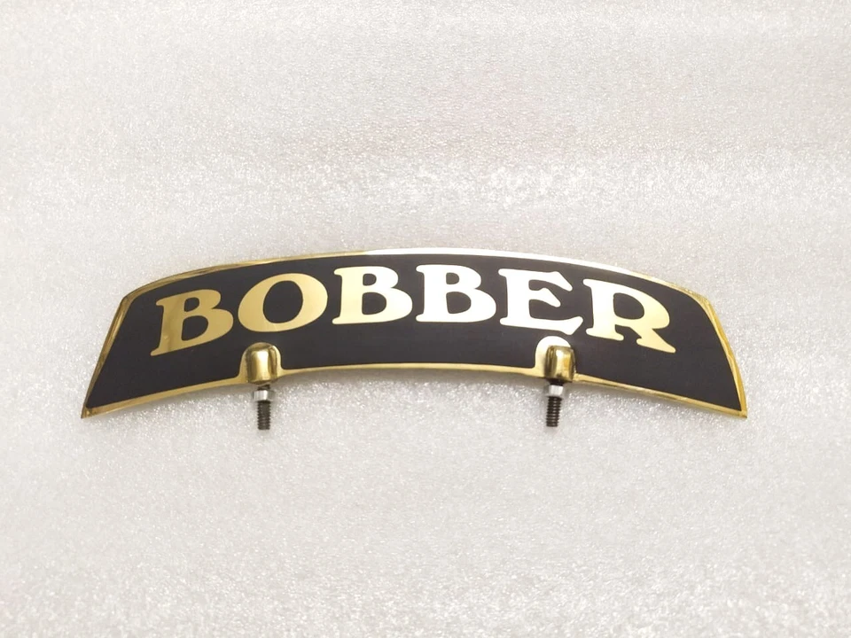 BRASS FRONT MUDGUARD NUMBER PLATE FOR BOBBER MOTORCYCLES #V202-7