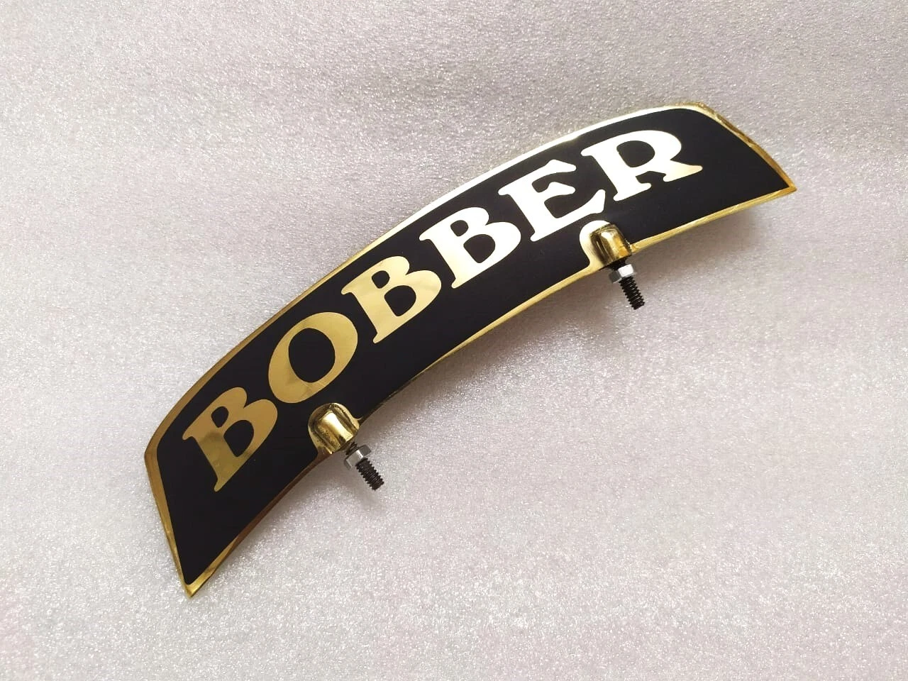 BRASS FRONT MUDGUARD NUMBER PLATE FOR BOBBER MOTORCYCLES #V202-7